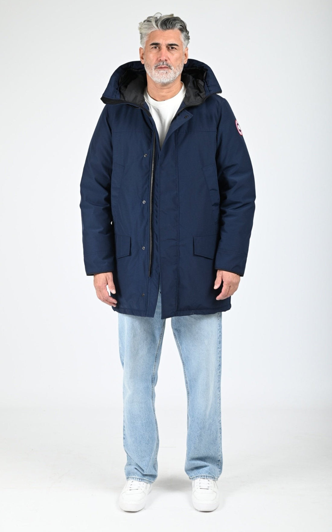 3/4 doudoune Textile Homme Canada Goose, modèle Langford 2052m de couleur atlantic navy  63