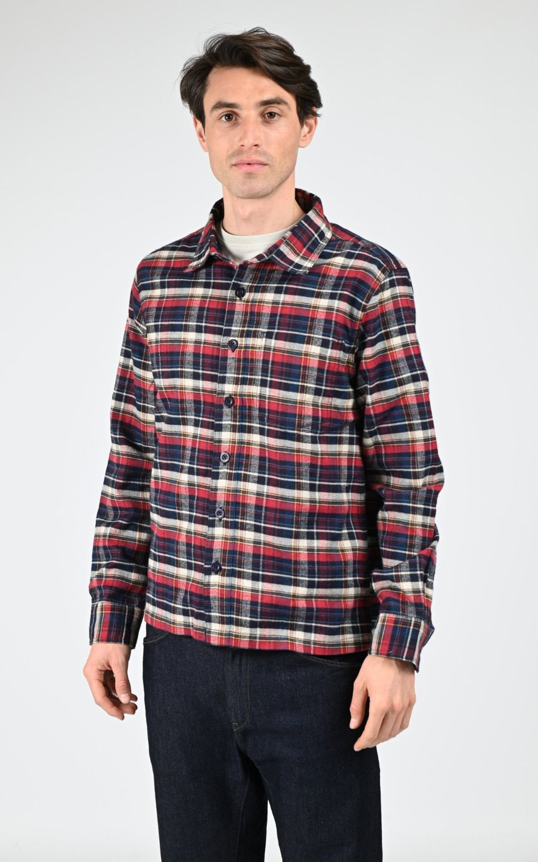 Chemise Textile Homme Daytona 73, modèle Layton 104433 de couleur blue