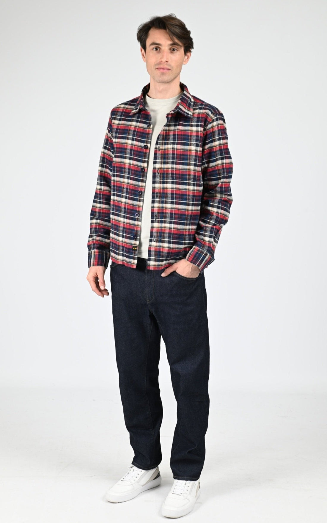 Chemise Textile Homme Daytona 73, modèle Layton 104433 de couleur blue