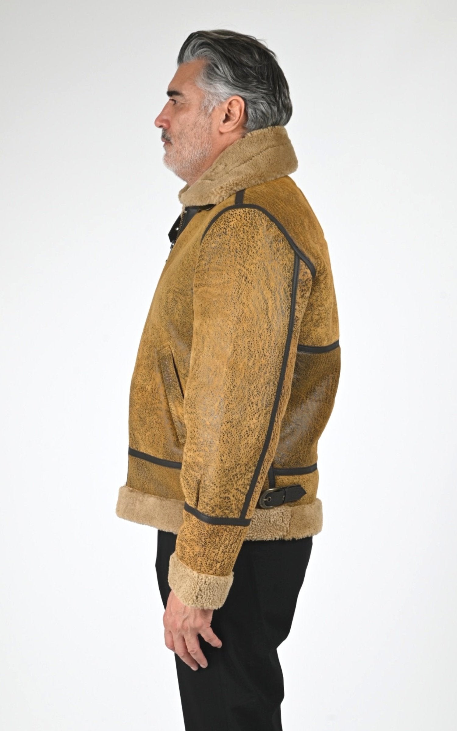 Bombardier Df Homme Schott, modèle Lc1259 de couleur mustard 3