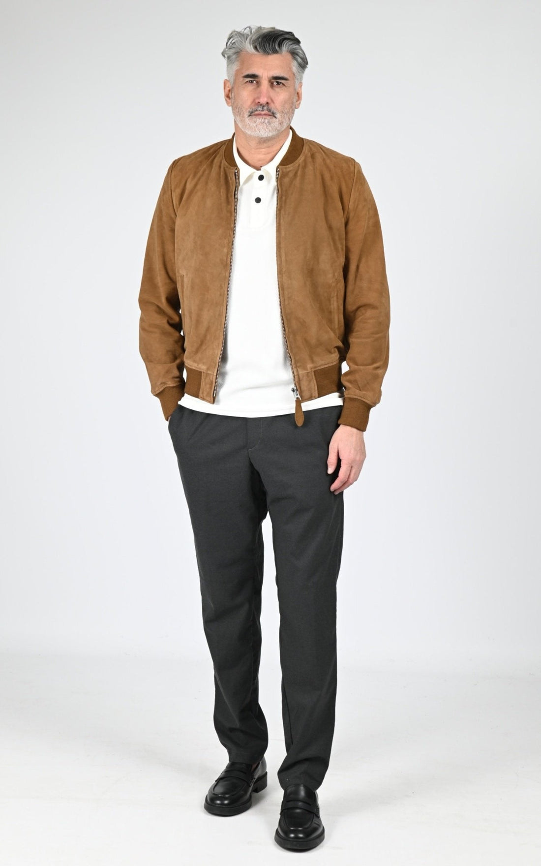 A "LC300" Camel Schott Blouson Homme opened photo