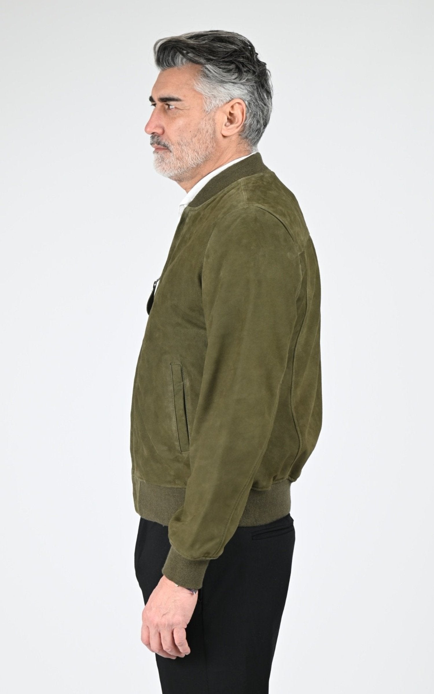 A "LC300" Kaki Schott Blouson Homme closed photo 3