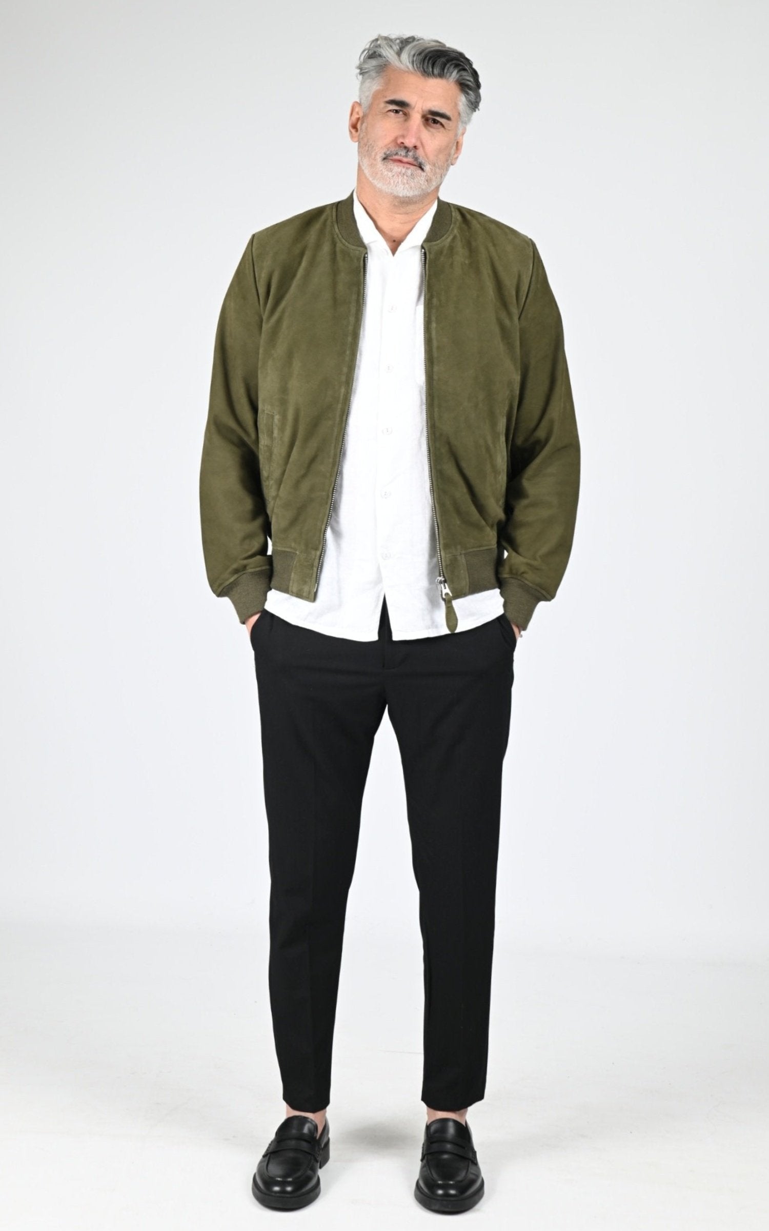 A "LC300" Kaki Schott Blouson Homme details photo 2