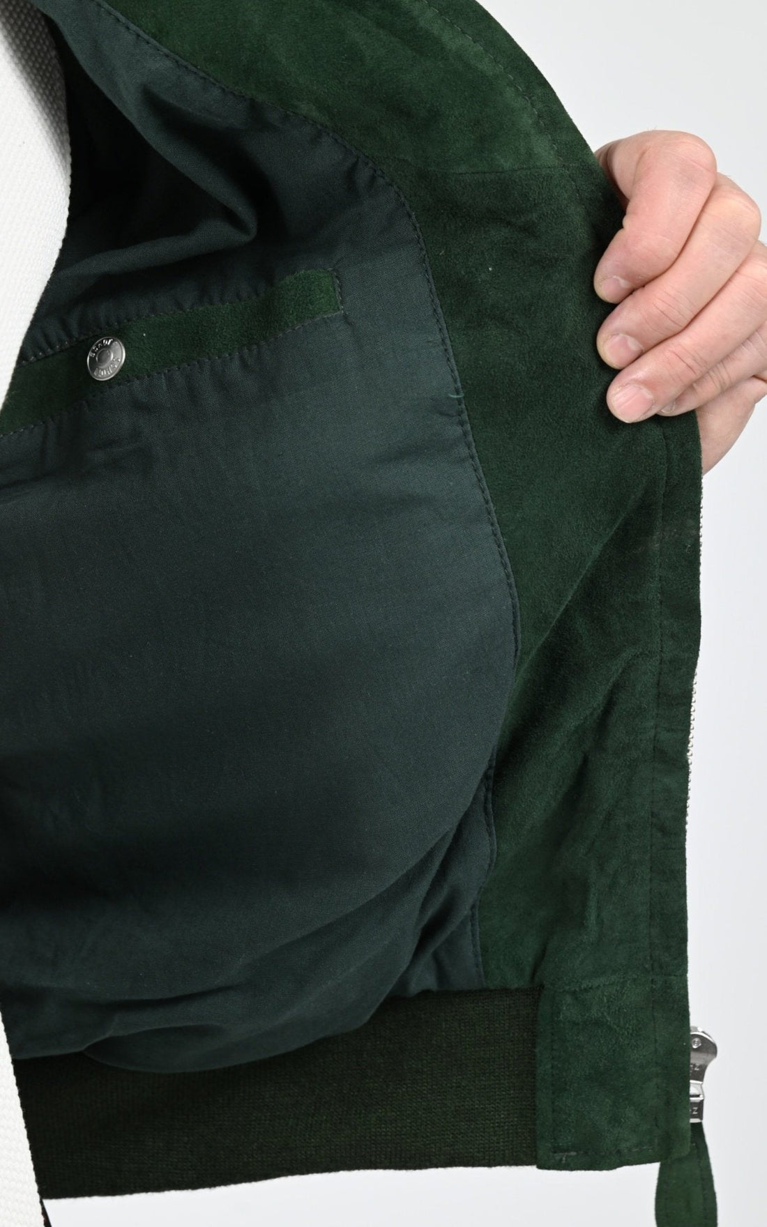 Blouson Daim Homme Jaj -Schott-, modèle Lc300 de couleur green