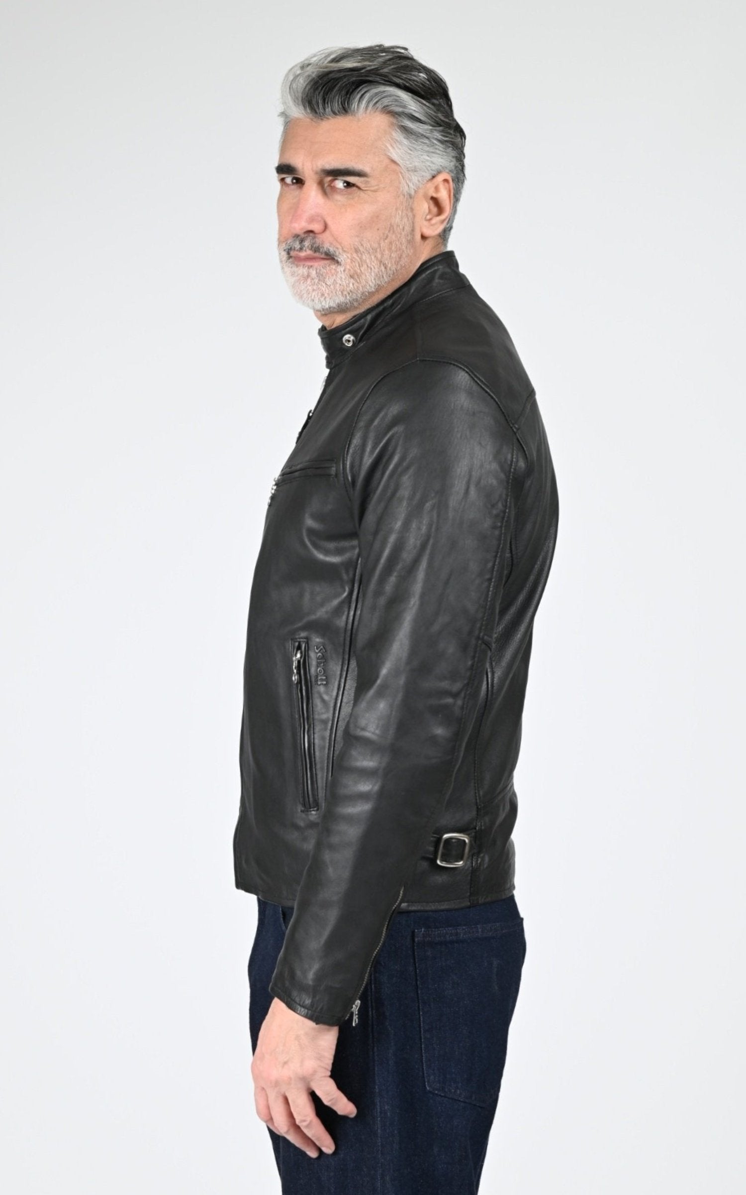 A "LC949D" Noir Schott Blouson Homme back photo