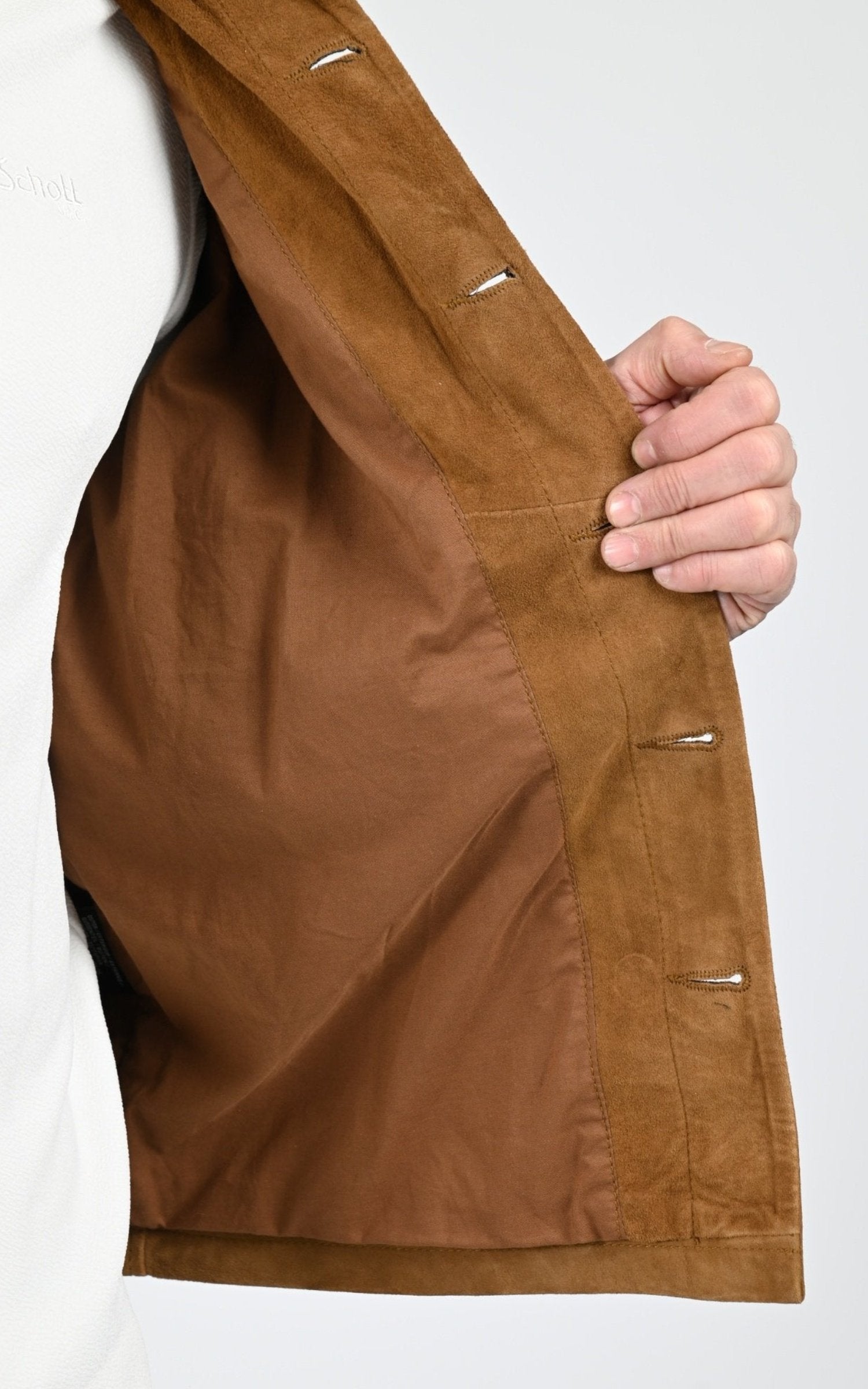 A "LCBRONXS" Cognac Schott Veste Homme back photo 5
