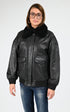 Pilote Cuir Femme Schott, modèle Lcwdaisy2 de couleur noir