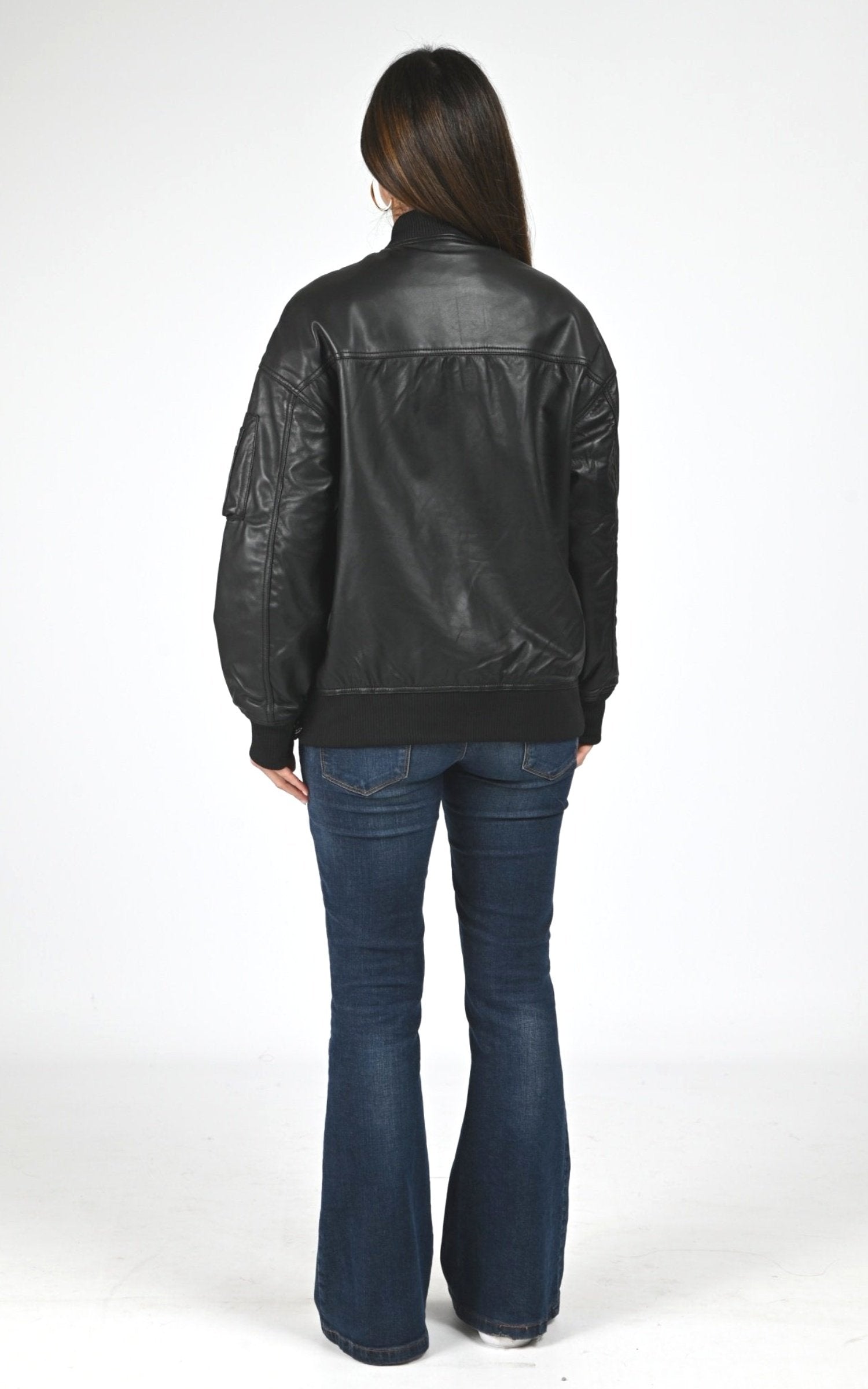 Teddy Cuir Femme Schott, modèle Lcw airlong de couleur black