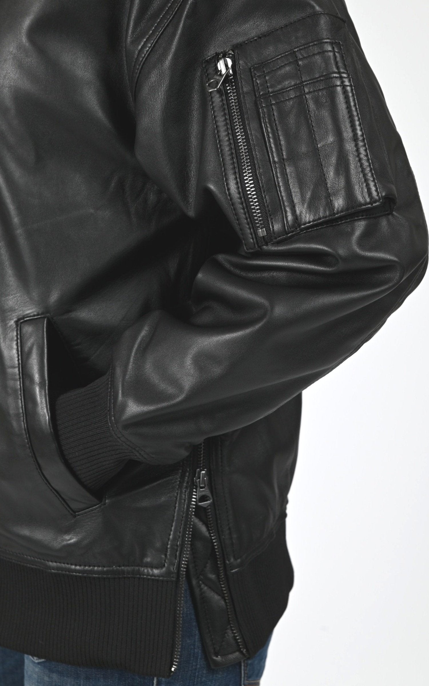 Teddy Cuir Femme Schott, modèle Lcw airlong de couleur black 5