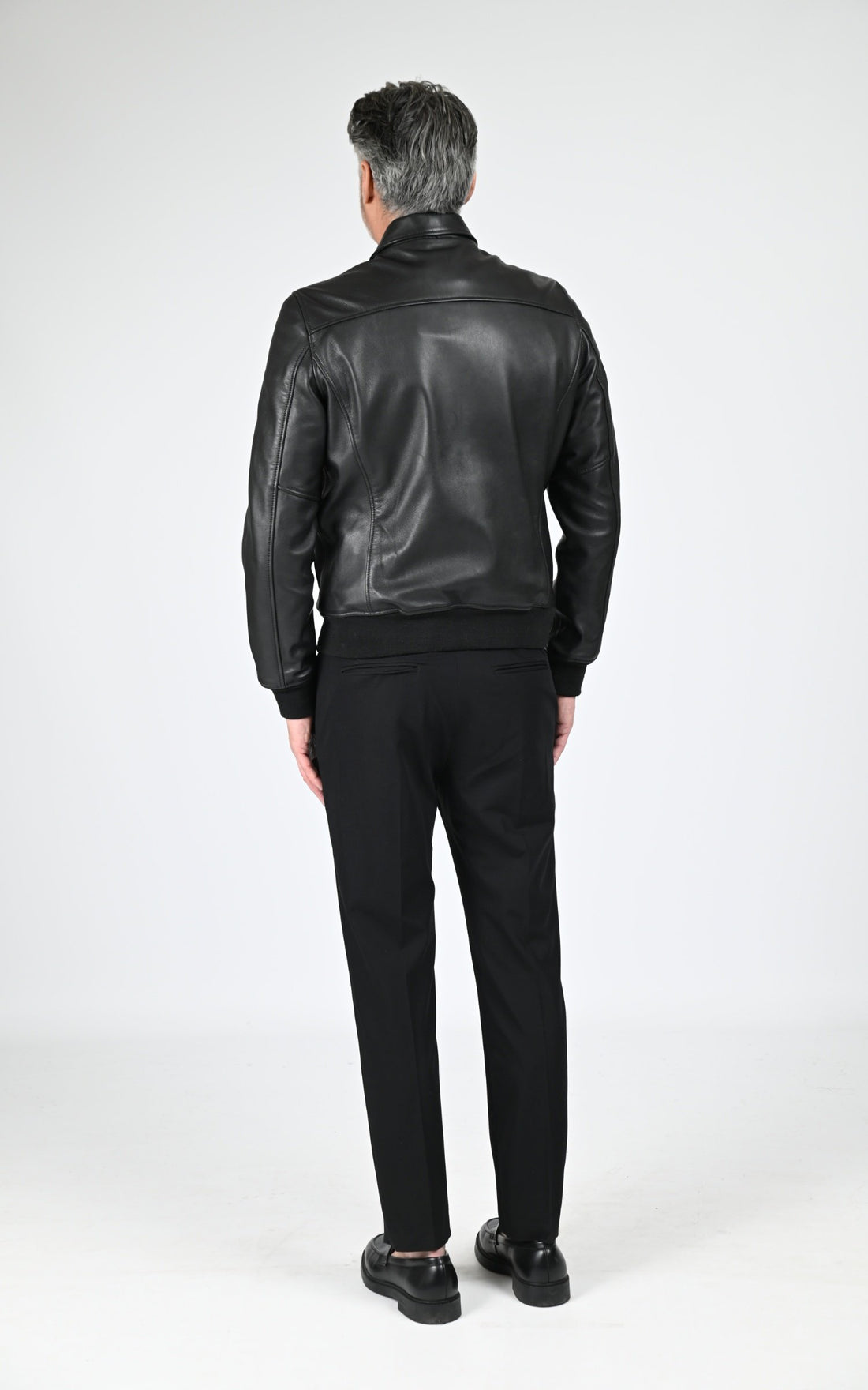 Blouson Cuir Homme Jaj -Schott-, modèle Lc aircraft de couleur black