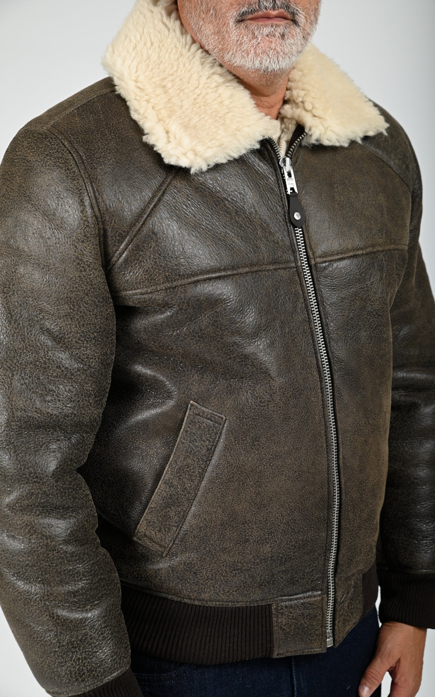 Pilote Mouton Lc Airforce marron 5