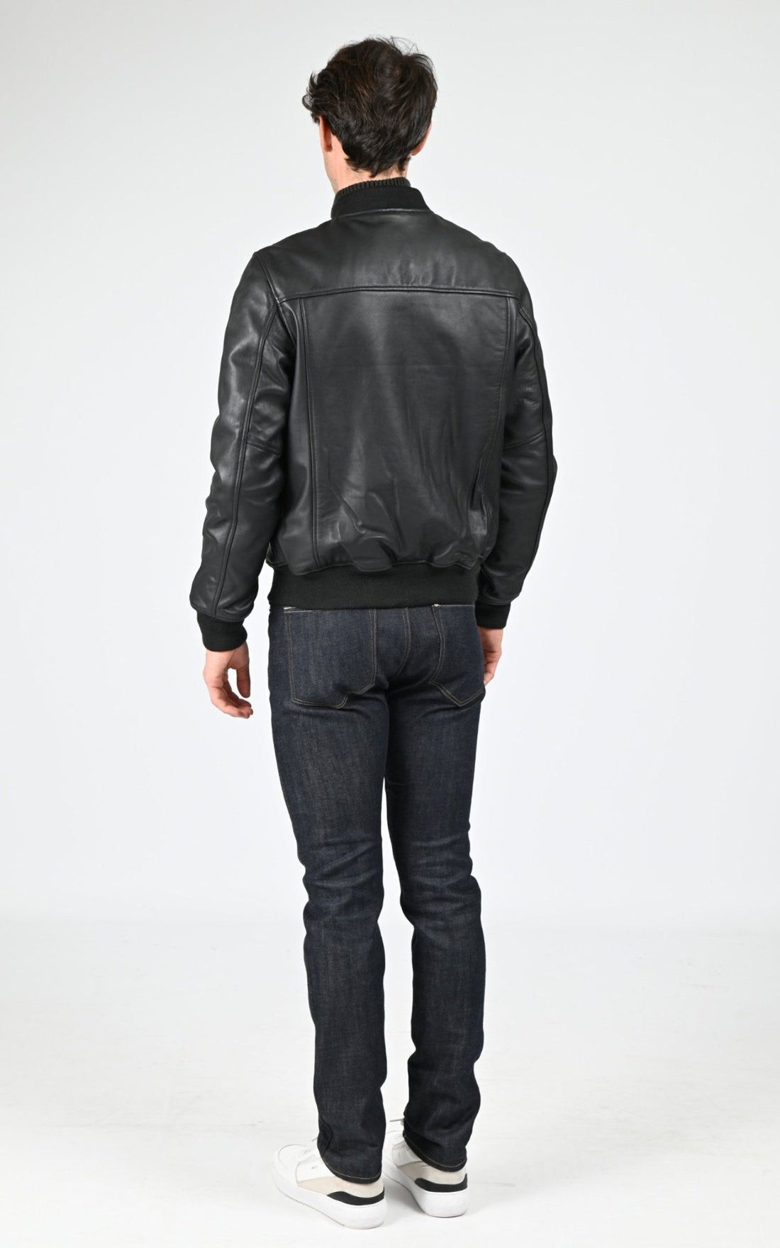 Blouson Cuir Homme Schott, modèle Lc bomb basic de couleur black