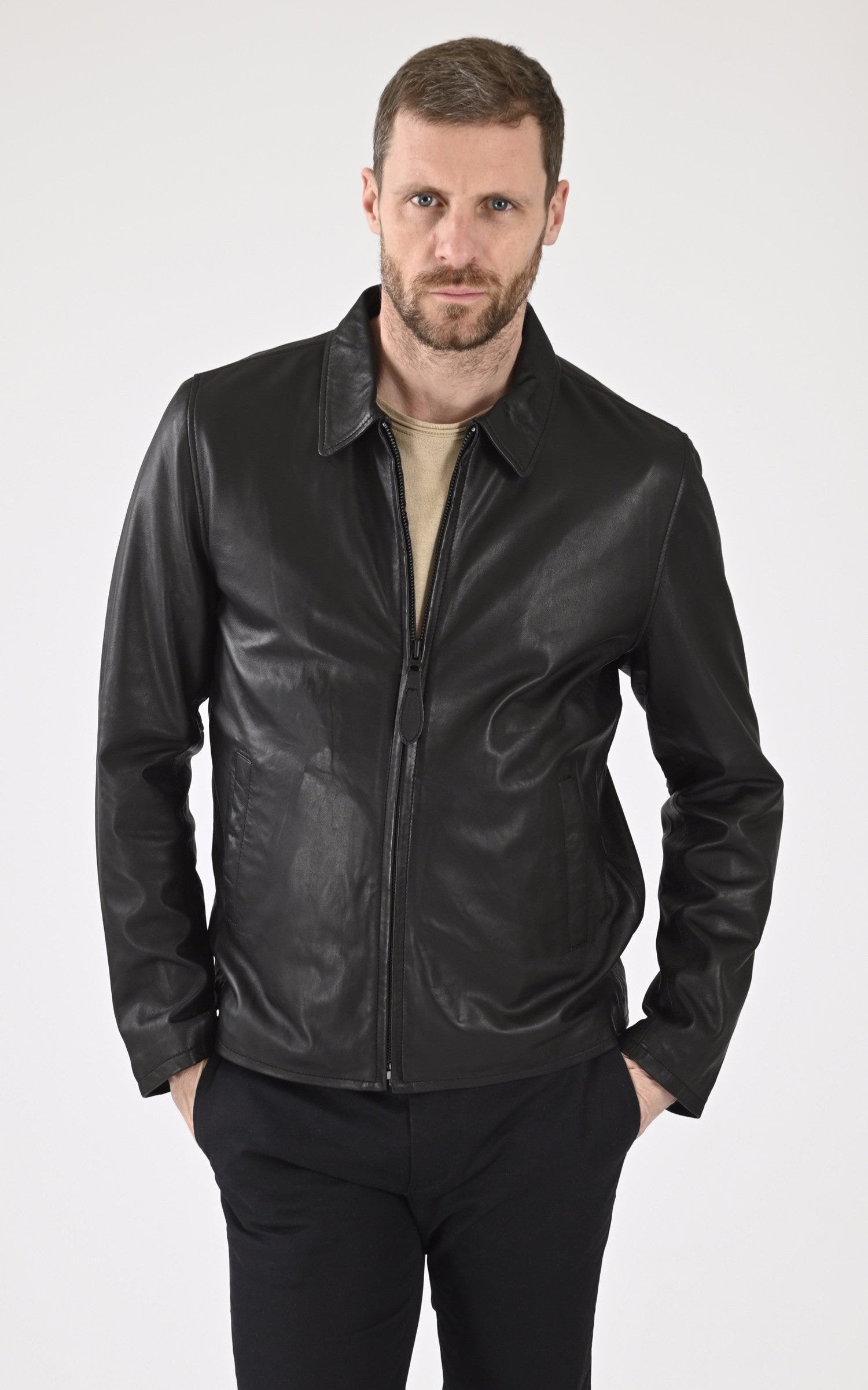 A "LC CLASSIC BLCK" Black Schott Blouson Homme closed photo 1