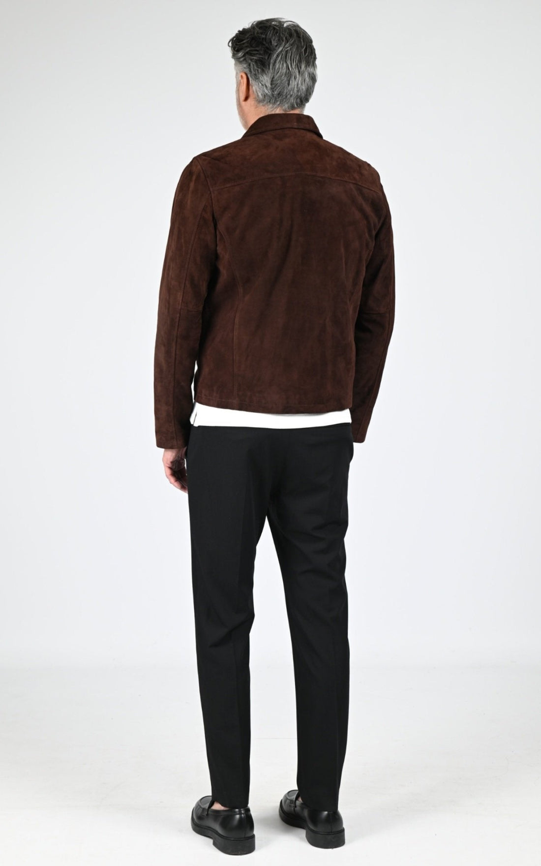 Veste Daim Homme Jaj -Schott-, modèle Lc classic s de couleur dark brown