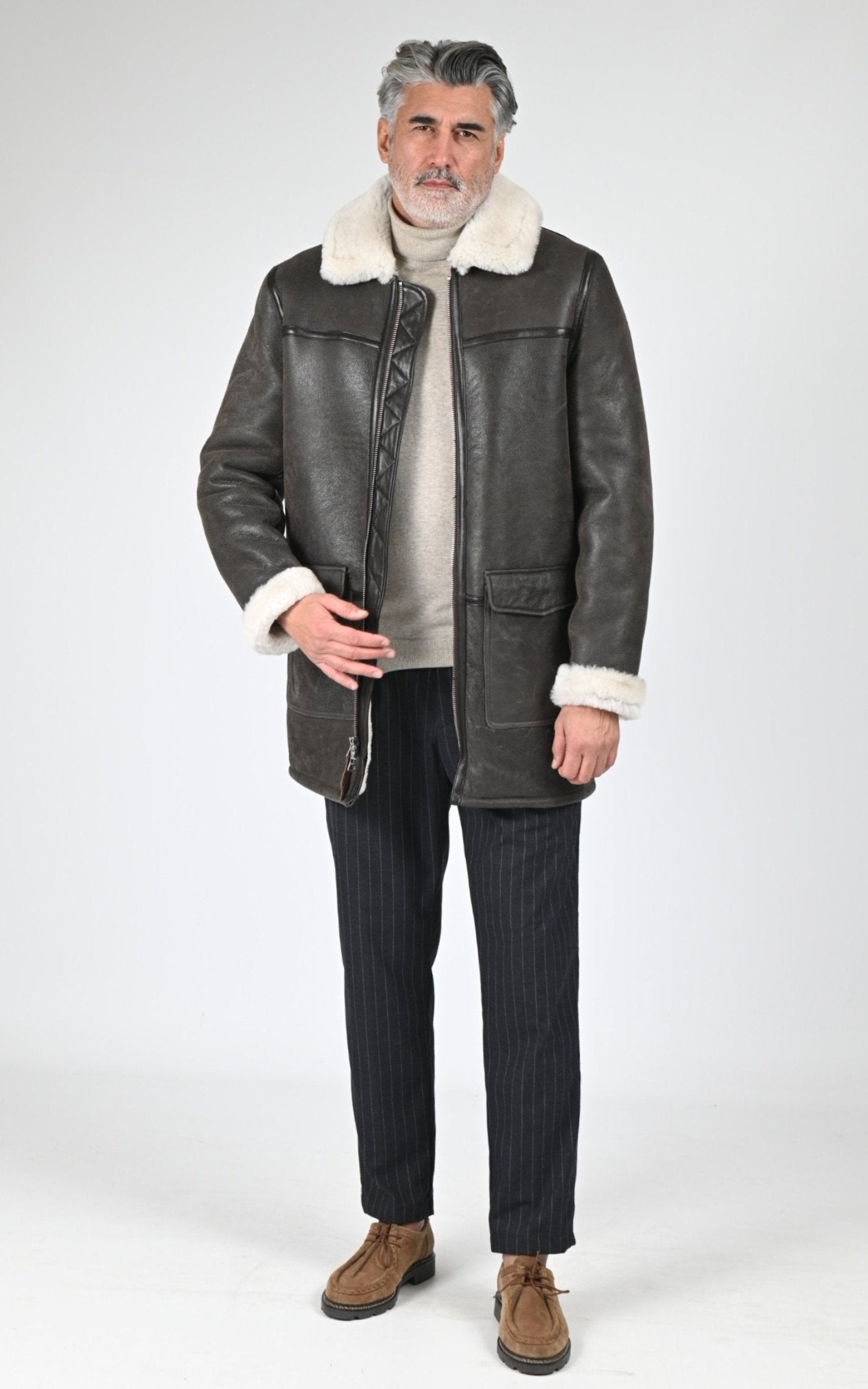 3/4 Df Homme Schott, modèle Lc colorado de couleur brown 2