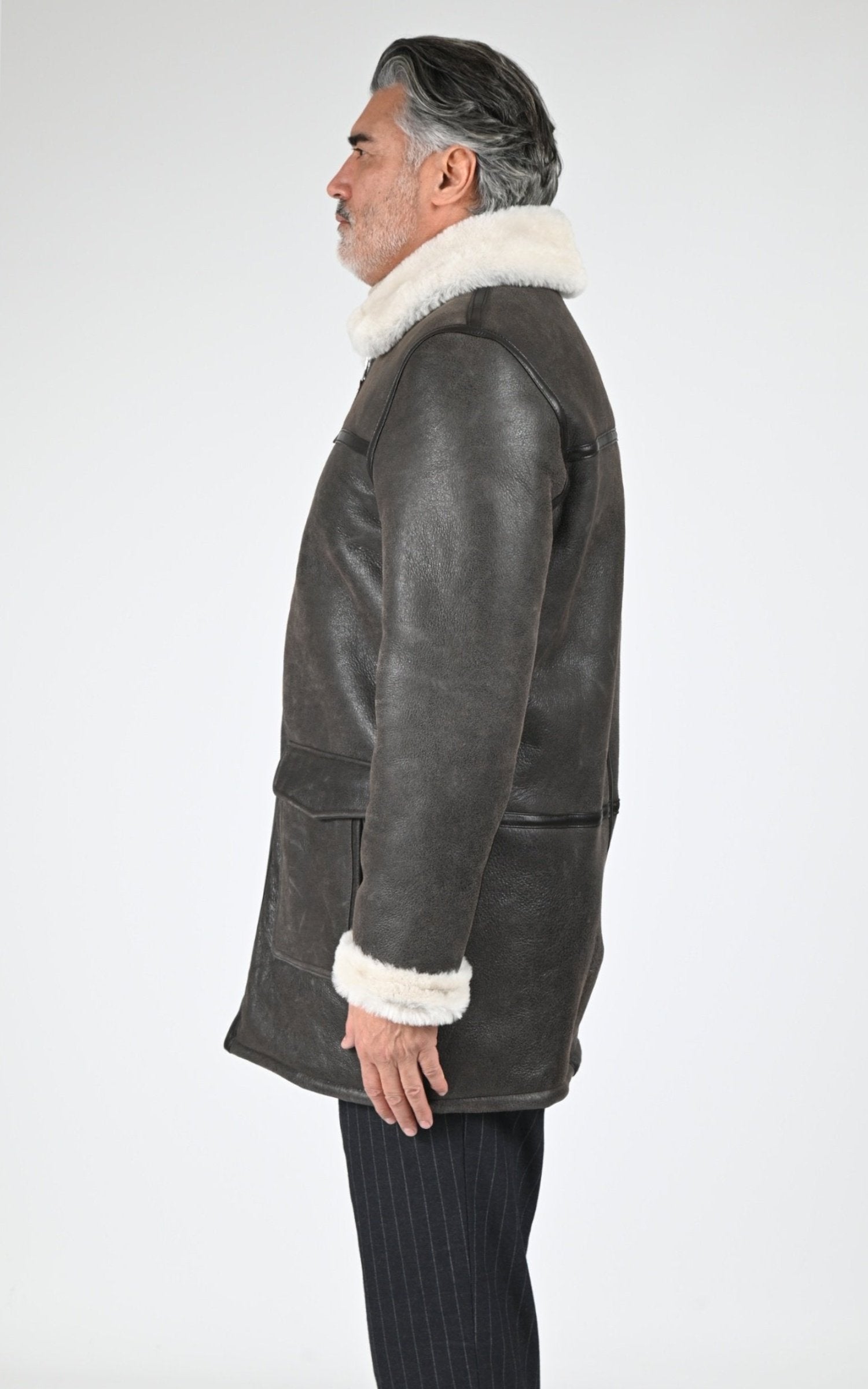 3/4 Df Homme Schott, modèle Lc colorado de couleur brown