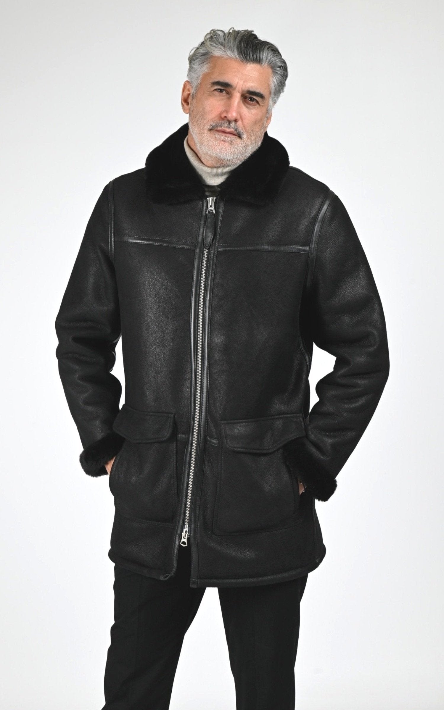 3/4 Df Homme Schott, modèle Lc colorado de couleur black 1