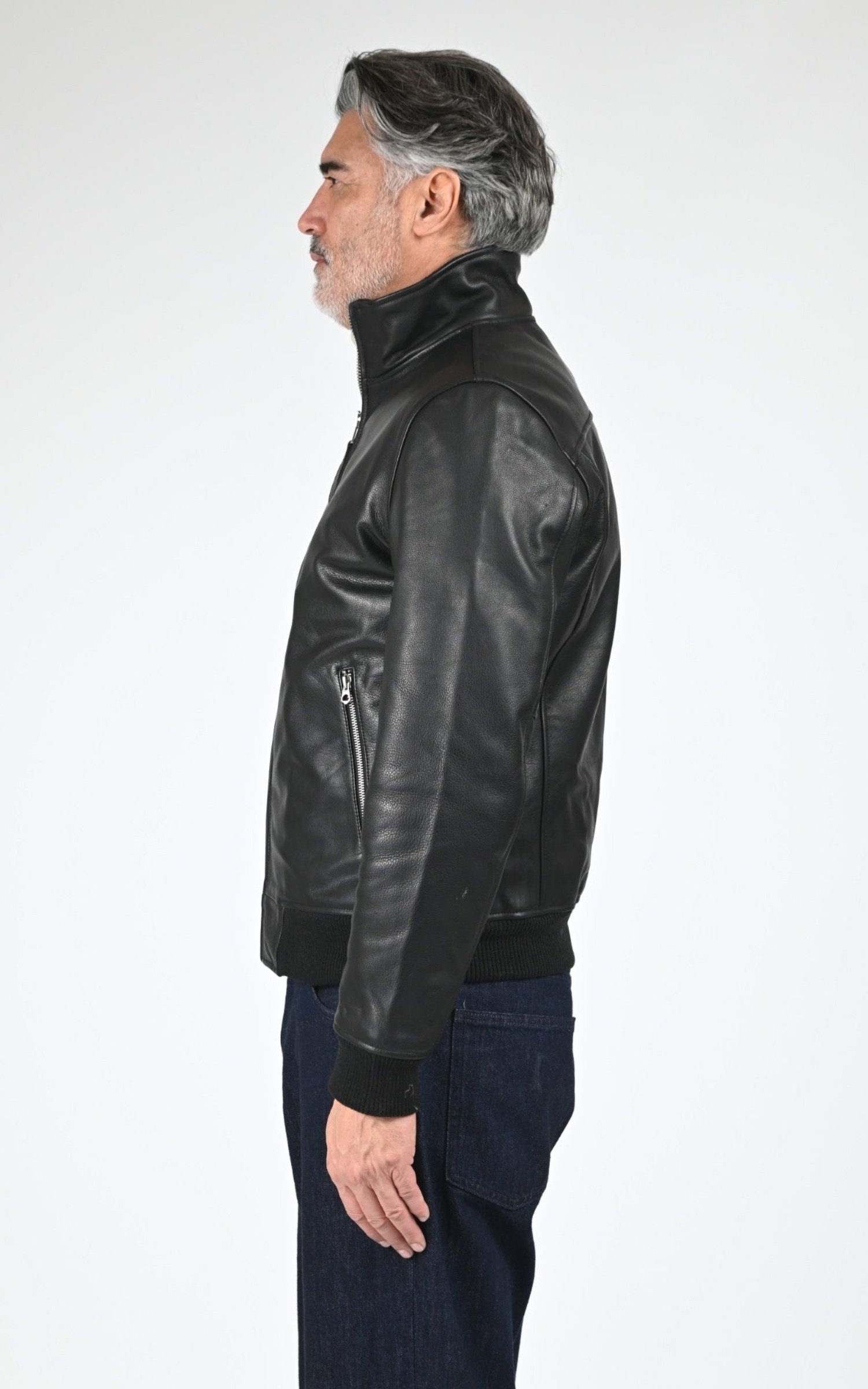 Blouson Cuir Homme Schott, modèle Lc fresno cow de couleur black