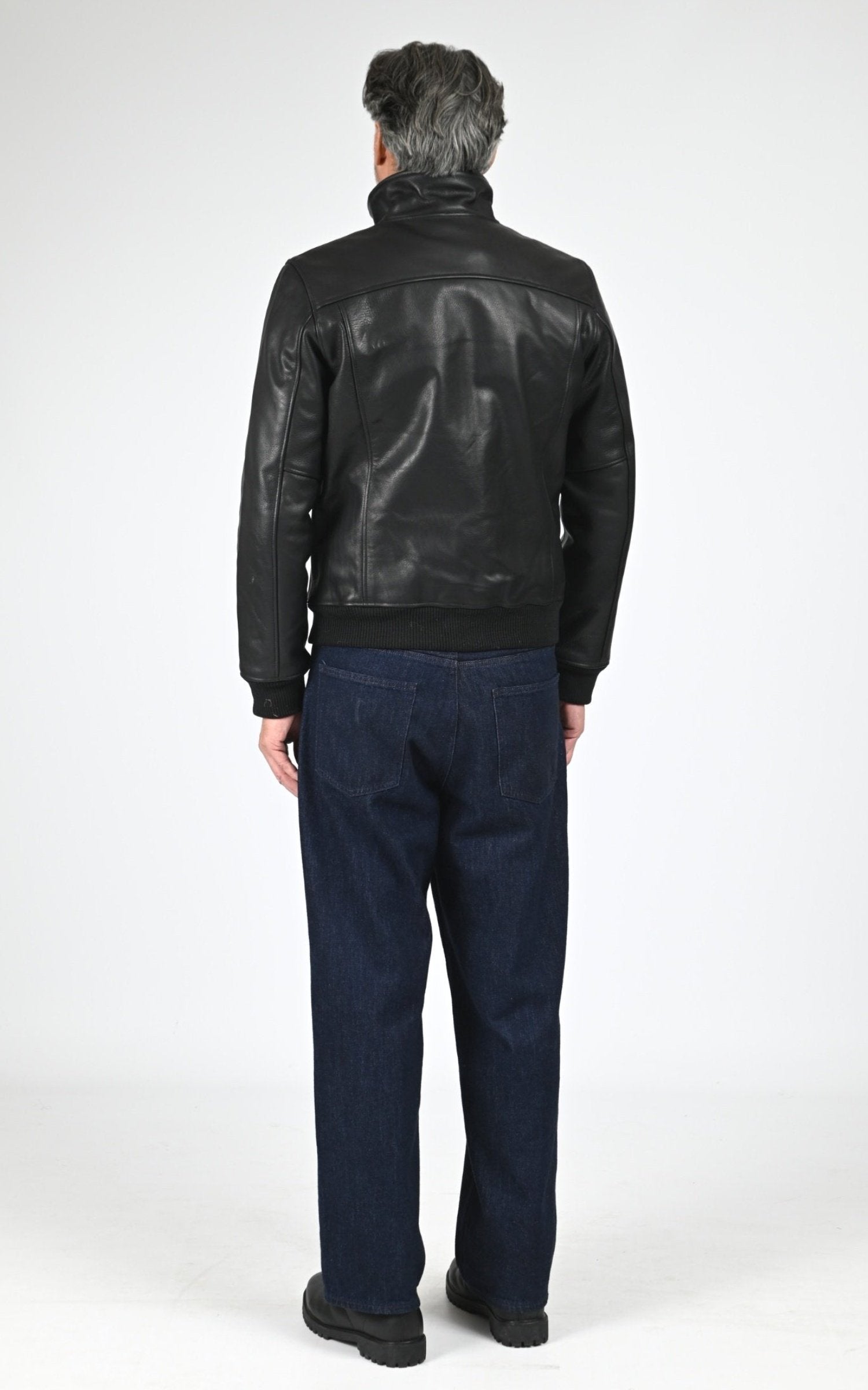 Blouson Cuir Homme Schott, modèle Lc fresno cow de couleur black 4