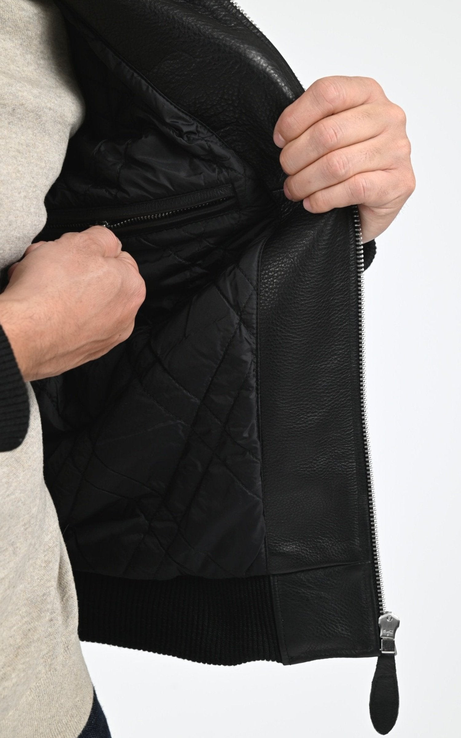 Blouson Cuir Homme Schott, modèle Lc fresno cow de couleur black 5