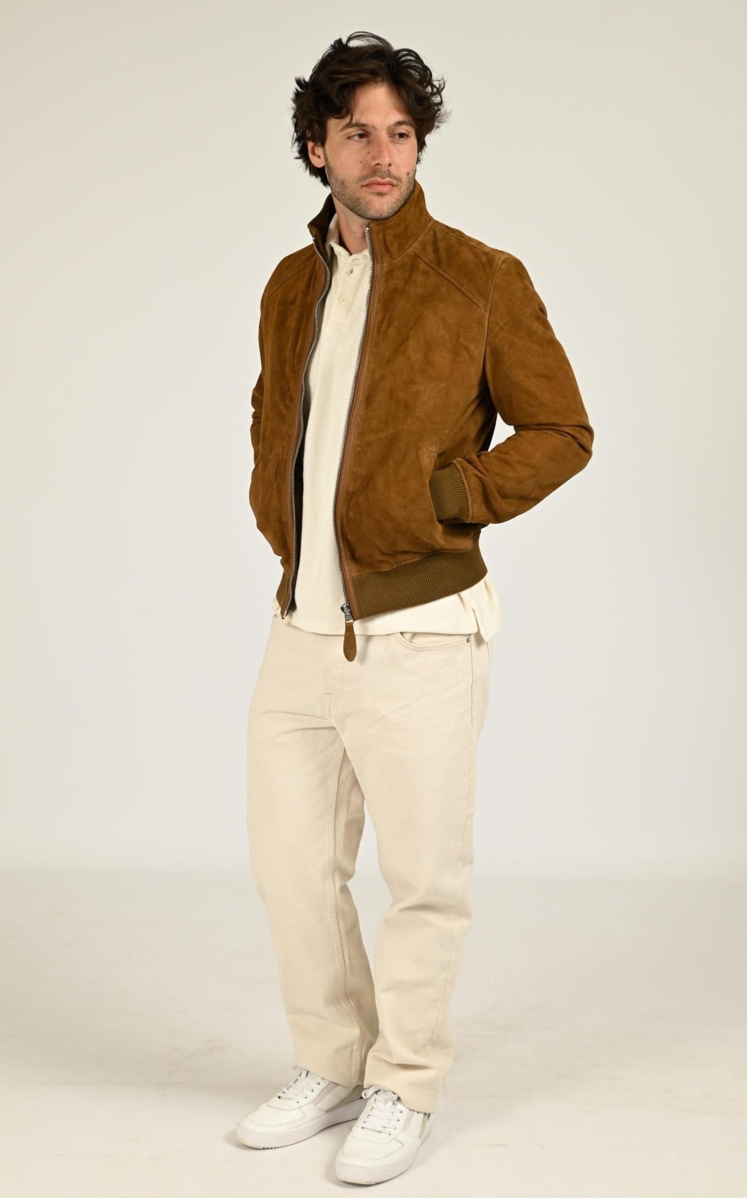 Blouson Daim Homme Schott, modèle Lc fresno vint de couleur rust 2