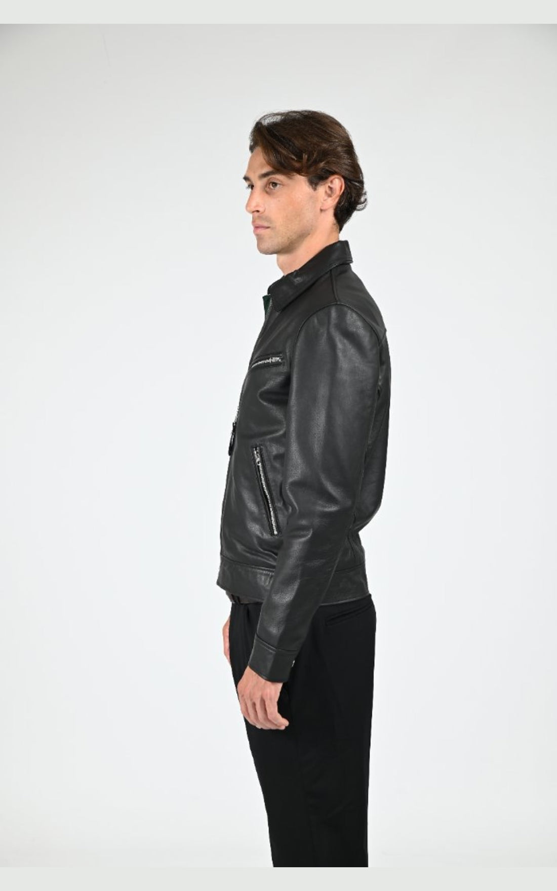 Blouson Cuir Homme Schott, modèle Lc montana de couleur noir