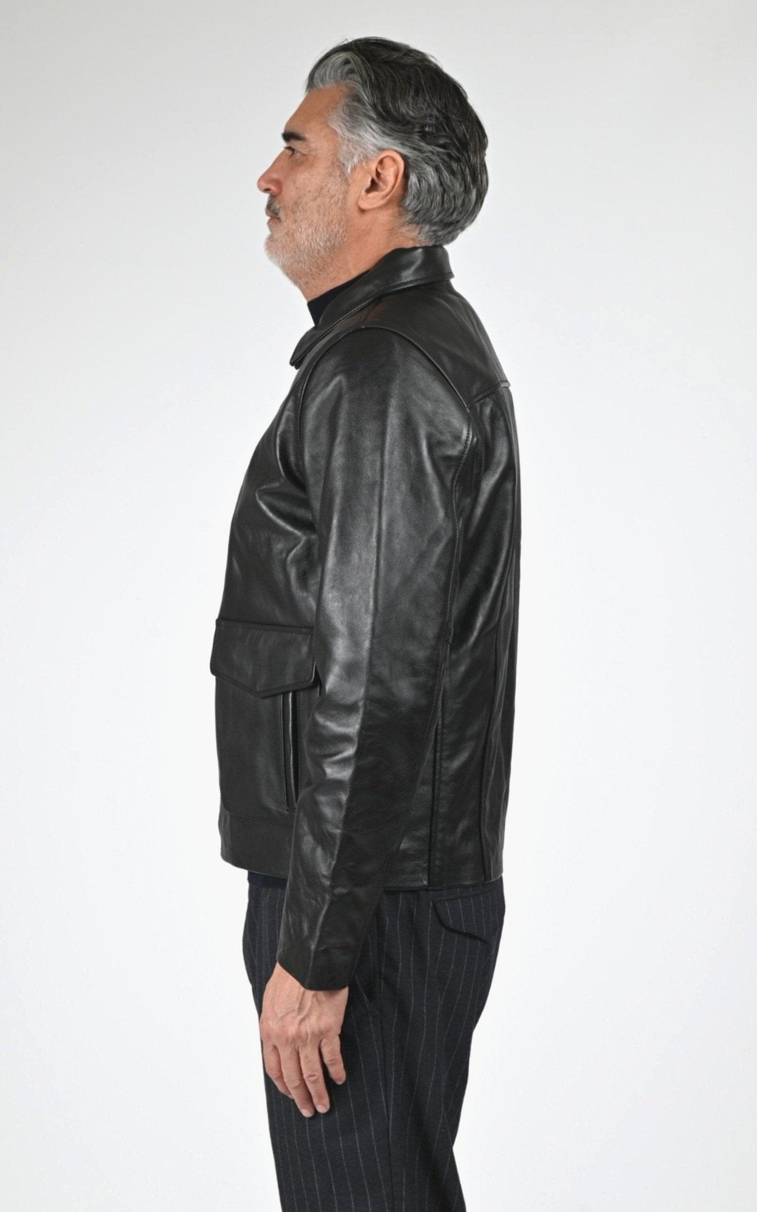 Blouson Cuir Homme Schott, modèle Lc street de couleur black 3