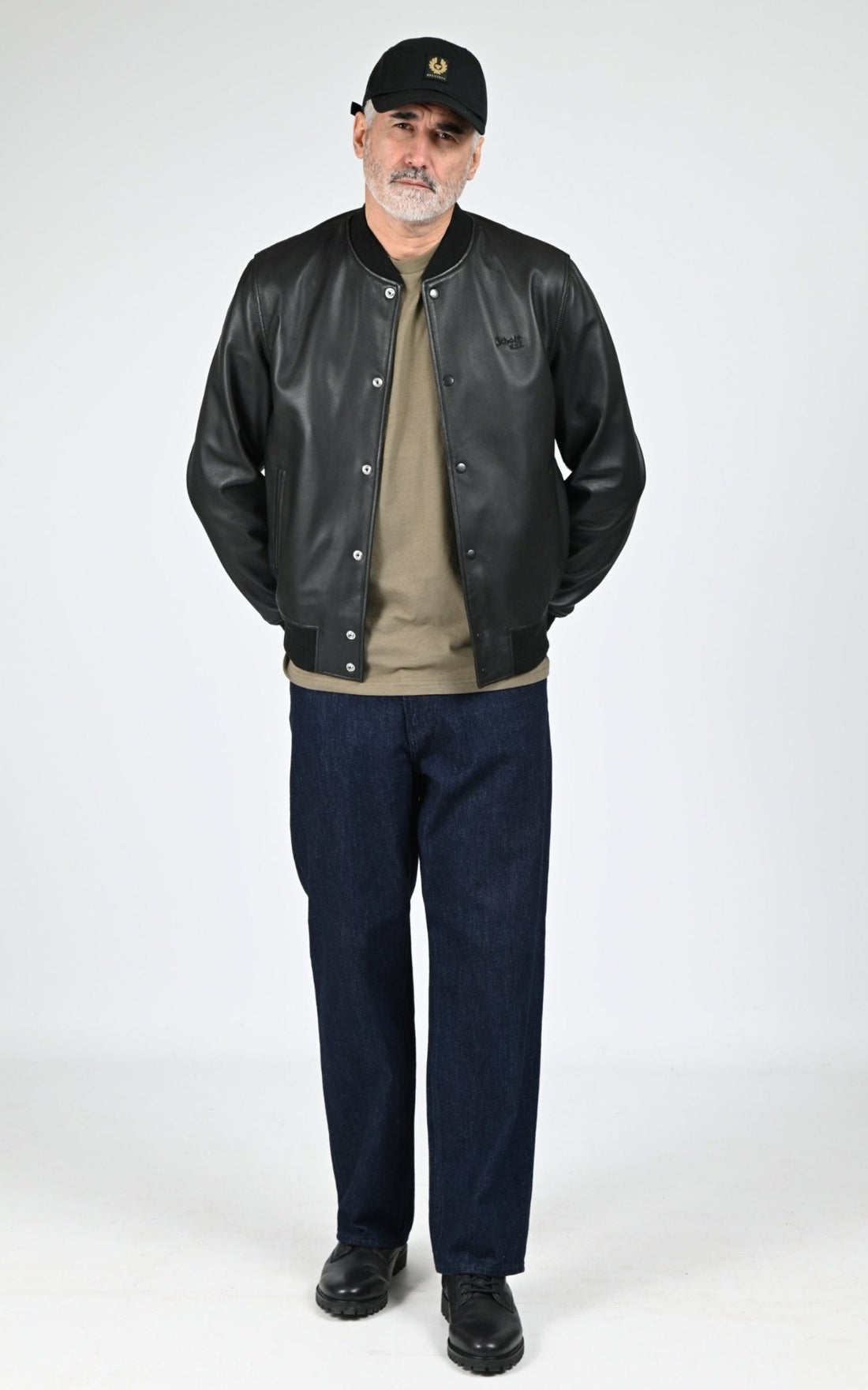 Blouson Cuir Homme Jaj -Schott-, modèle Lc teddy s23 x de couleur black