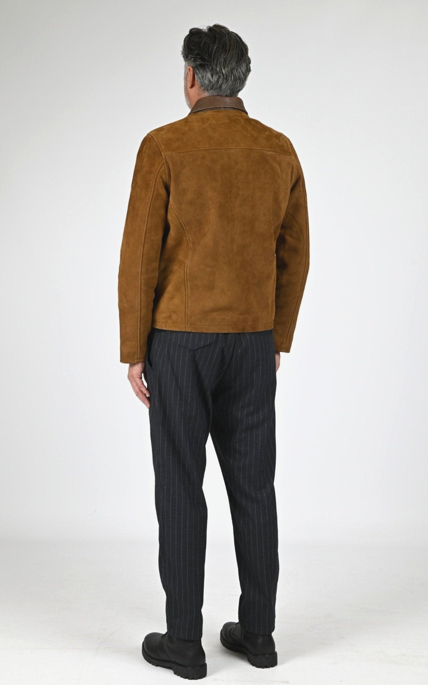 Blouson Daim Homme Schott, modèle Lc work w25 de couleur rust 4