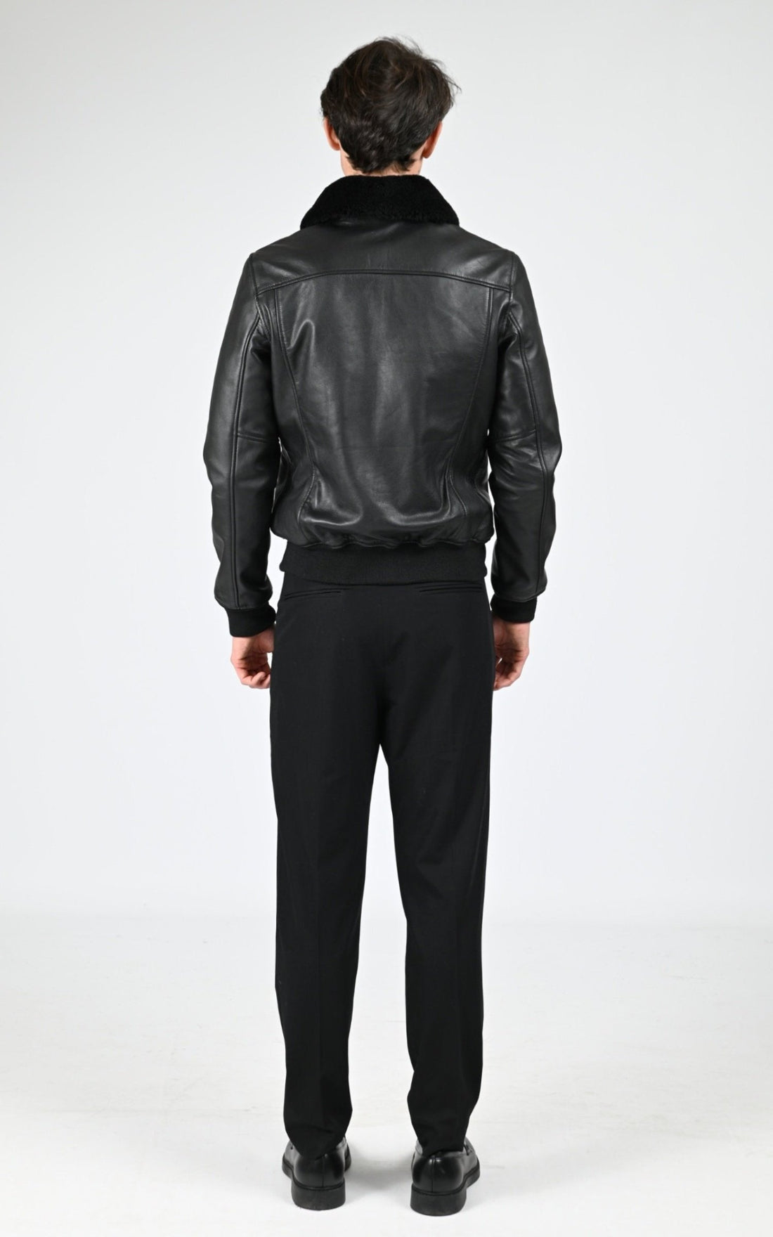 Blouson Cuir Homme Schott, modèle Lc yales 2 de couleur black