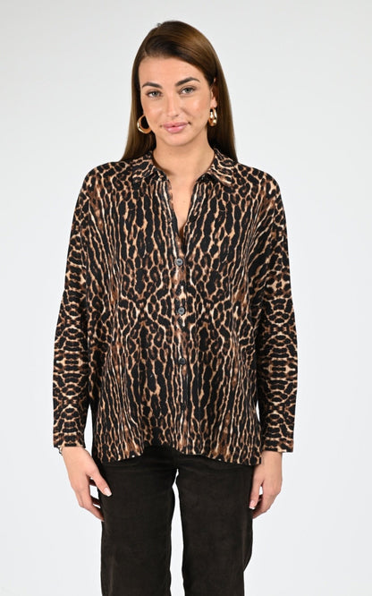 Pull poncho Textile Femme Notshy, modèle Lee 4704125c de couleur leopard