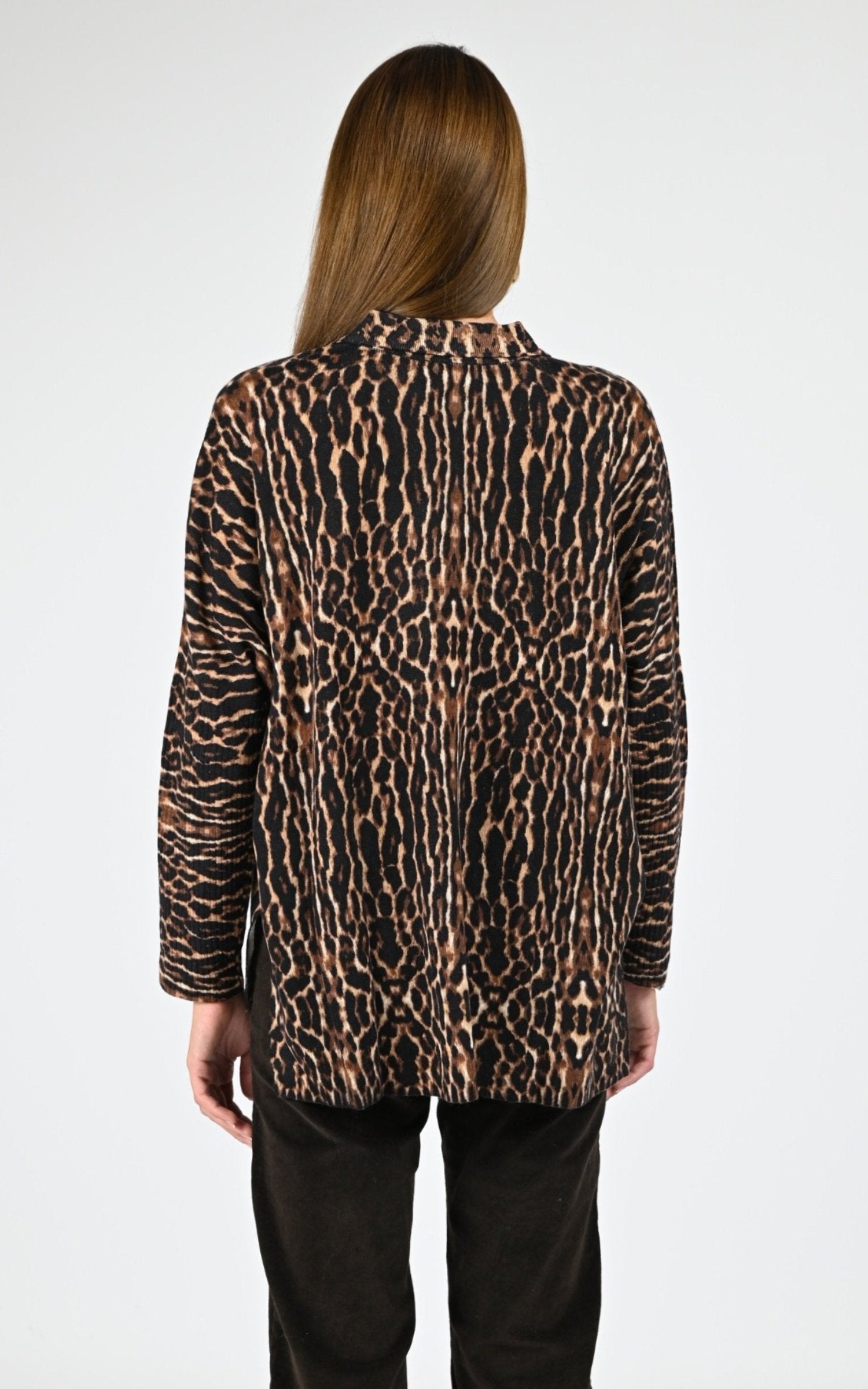 Pull poncho Textile Femme Notshy, modèle Lee 4704125c de couleur leopard