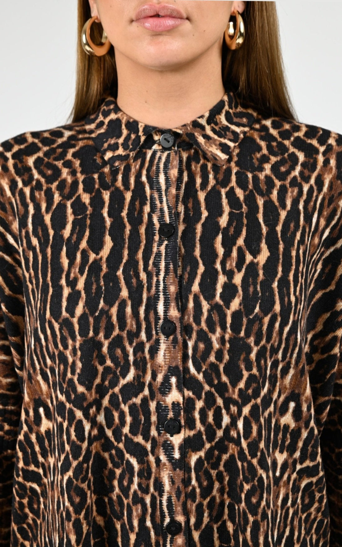 Pull poncho Textile Femme Notshy, modèle Lee 4704125c de couleur leopard