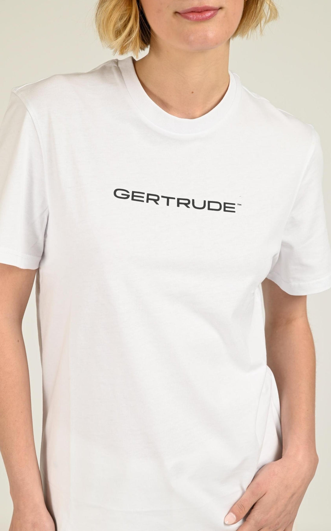 T-shirt Textile Mixte Gertrude Et Gaston, modèle Leonce de couleur blanc
