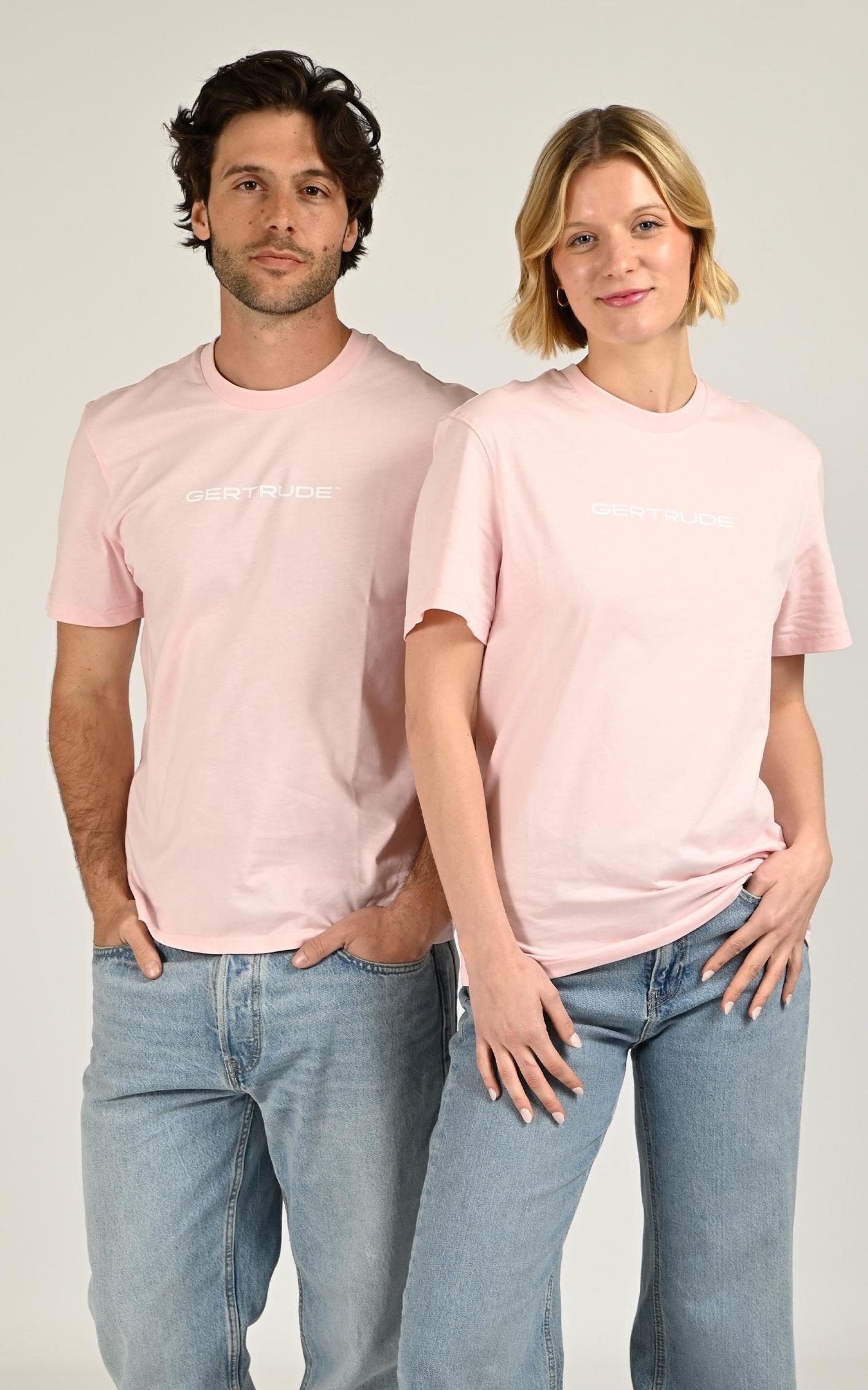 T-shirt Textile Mixte Gertrude Et Gaston, modèle Leonce de couleur rose 1