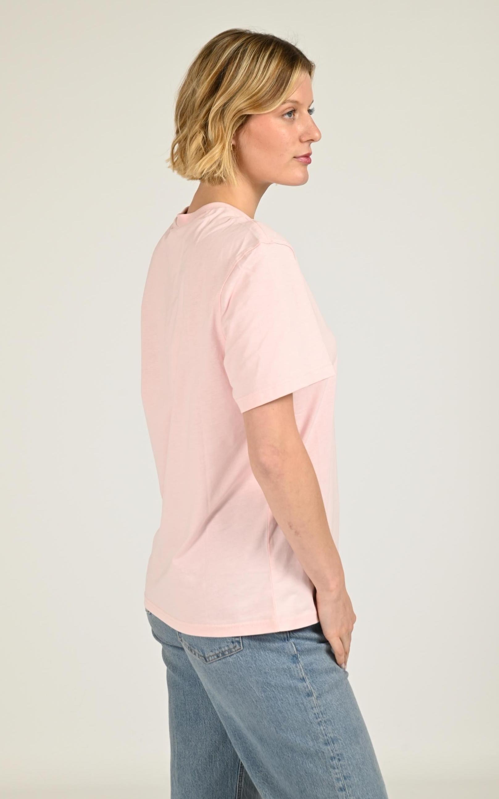 T-shirt Textile Mixte Gertrude Et Gaston, modèle Leonce de couleur rose