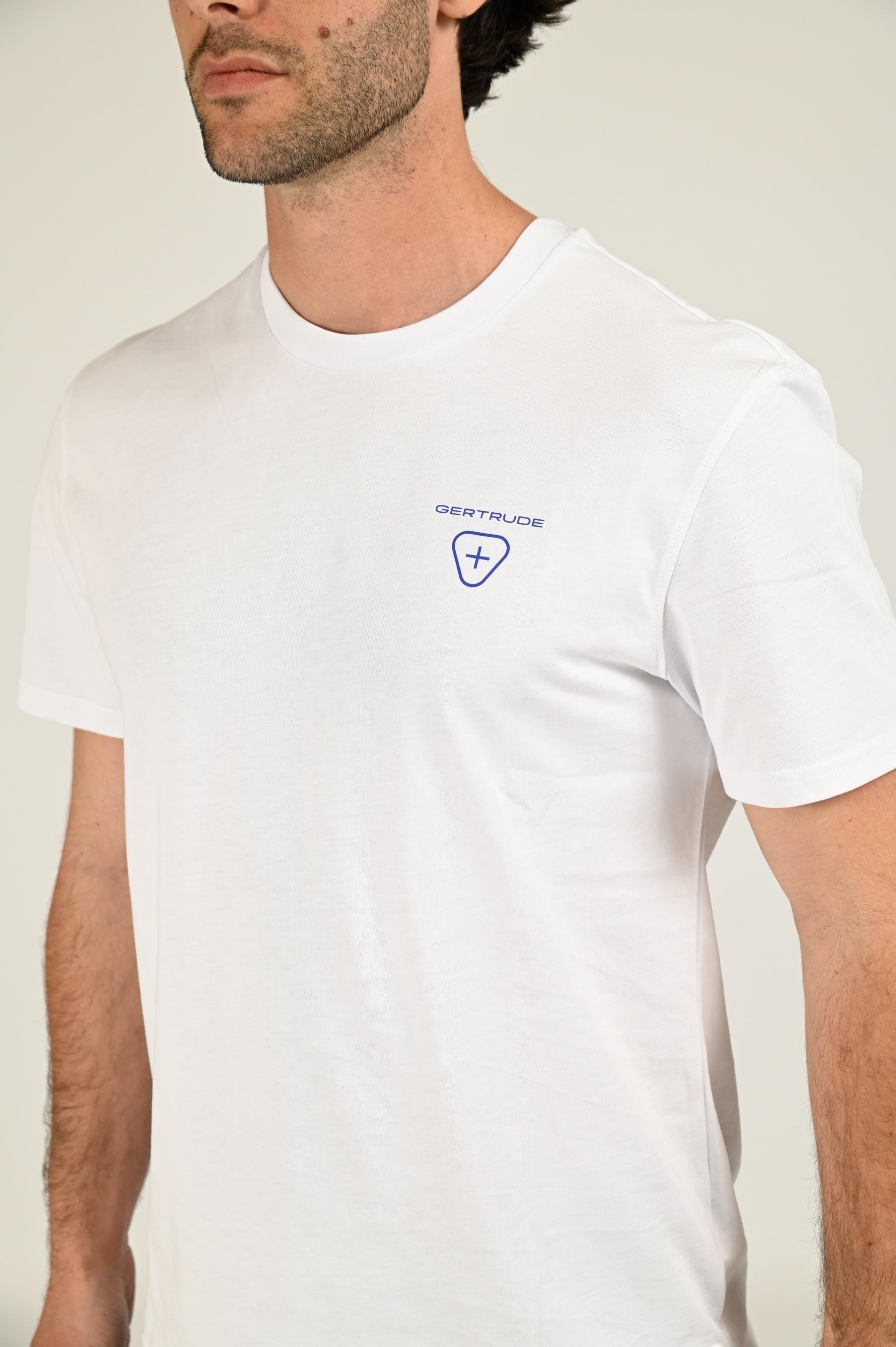 T-shirt Textile Mixte Gertrude Et Gaston, modèle Leonce fluidity de couleur blanc