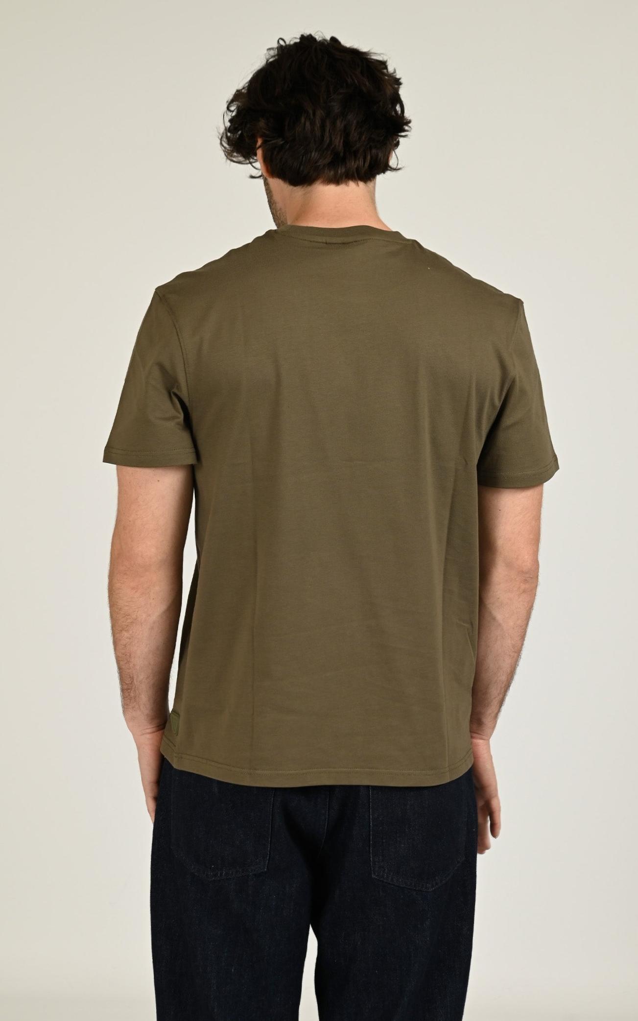 T-shirt Textile Mixte Gertrude Et Gaston, modèle Leonce logo de couleur kaki