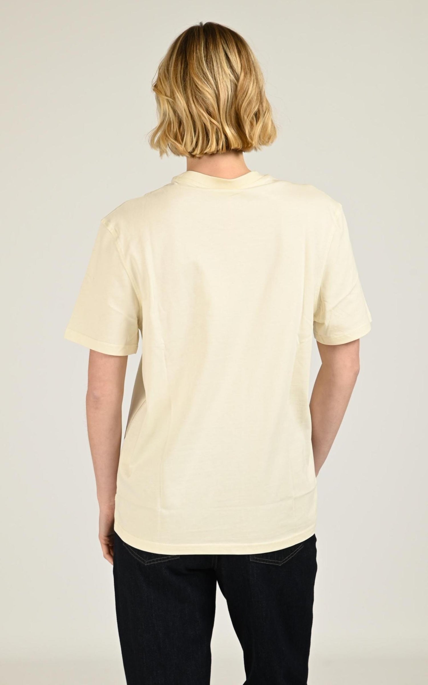 T-shirt Textile Mixte Gertrude Et Gaston, modèle Leonce logo de couleur beige / taupe 4