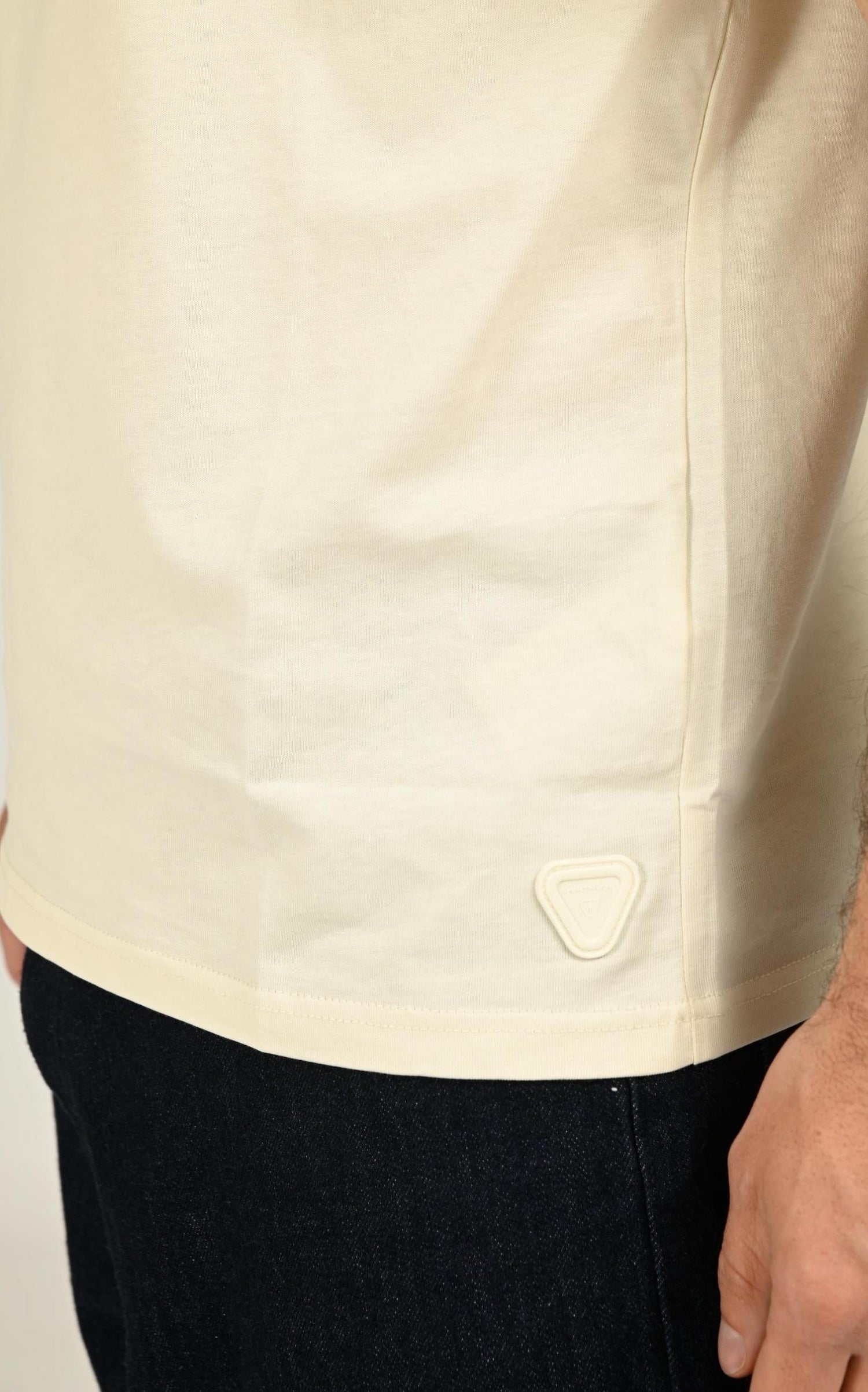T-shirt Textile Mixte Gertrude Et Gaston, modèle Leonce logo de couleur beige / taupe 5