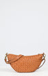 Sac Cuir Mixte O My Bag, modèle Leo woven de couleur cognac