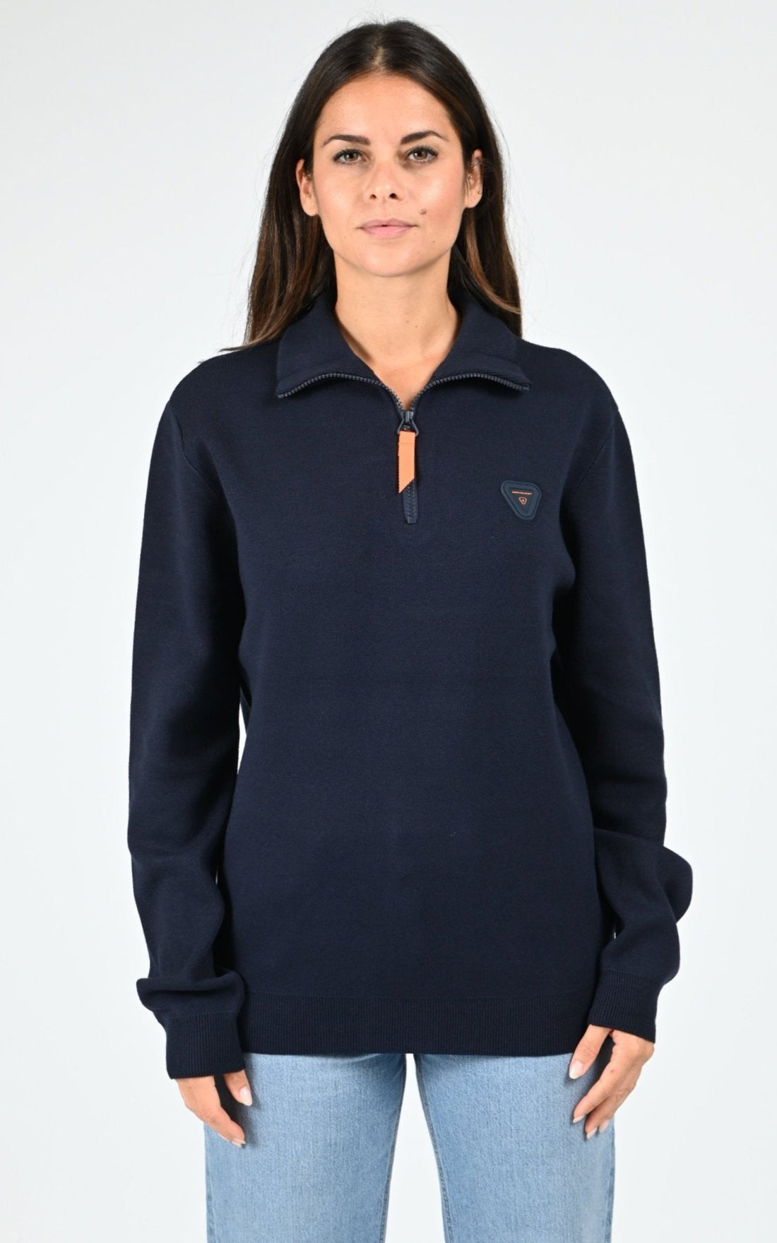 Pull Textile Mixte Gertrude, modèle Lewis patch de couleur night