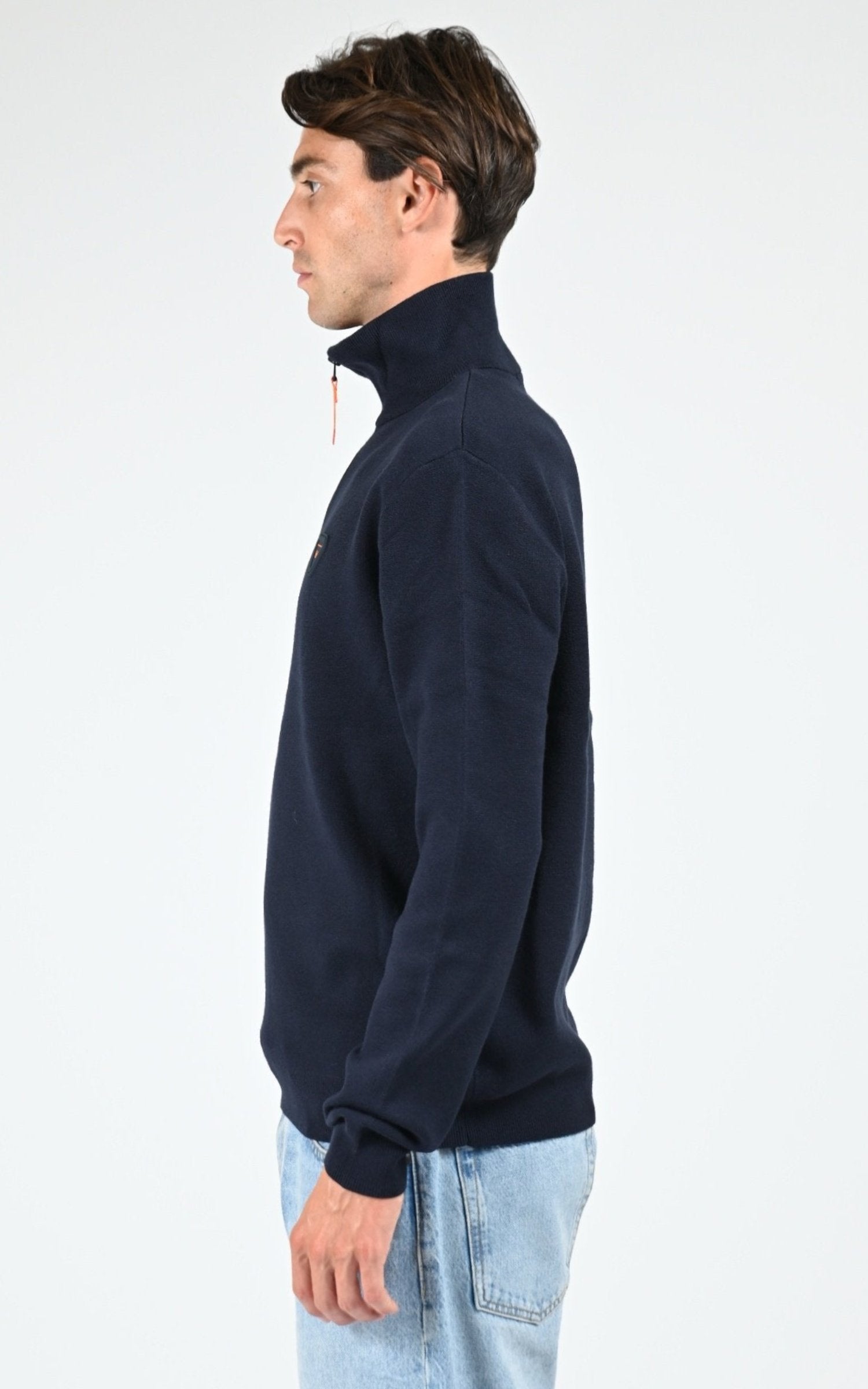 Pull Textile Mixte Gertrude, modèle Lewis patch de couleur night 3