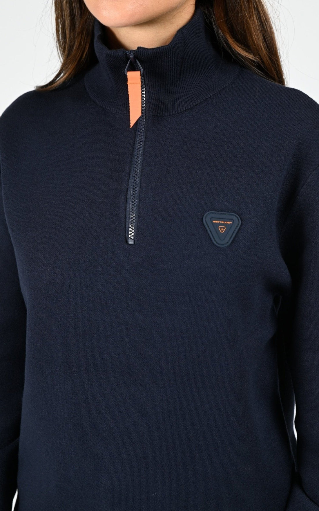 Pull Textile Mixte Gertrude, modèle Lewis patch de couleur night