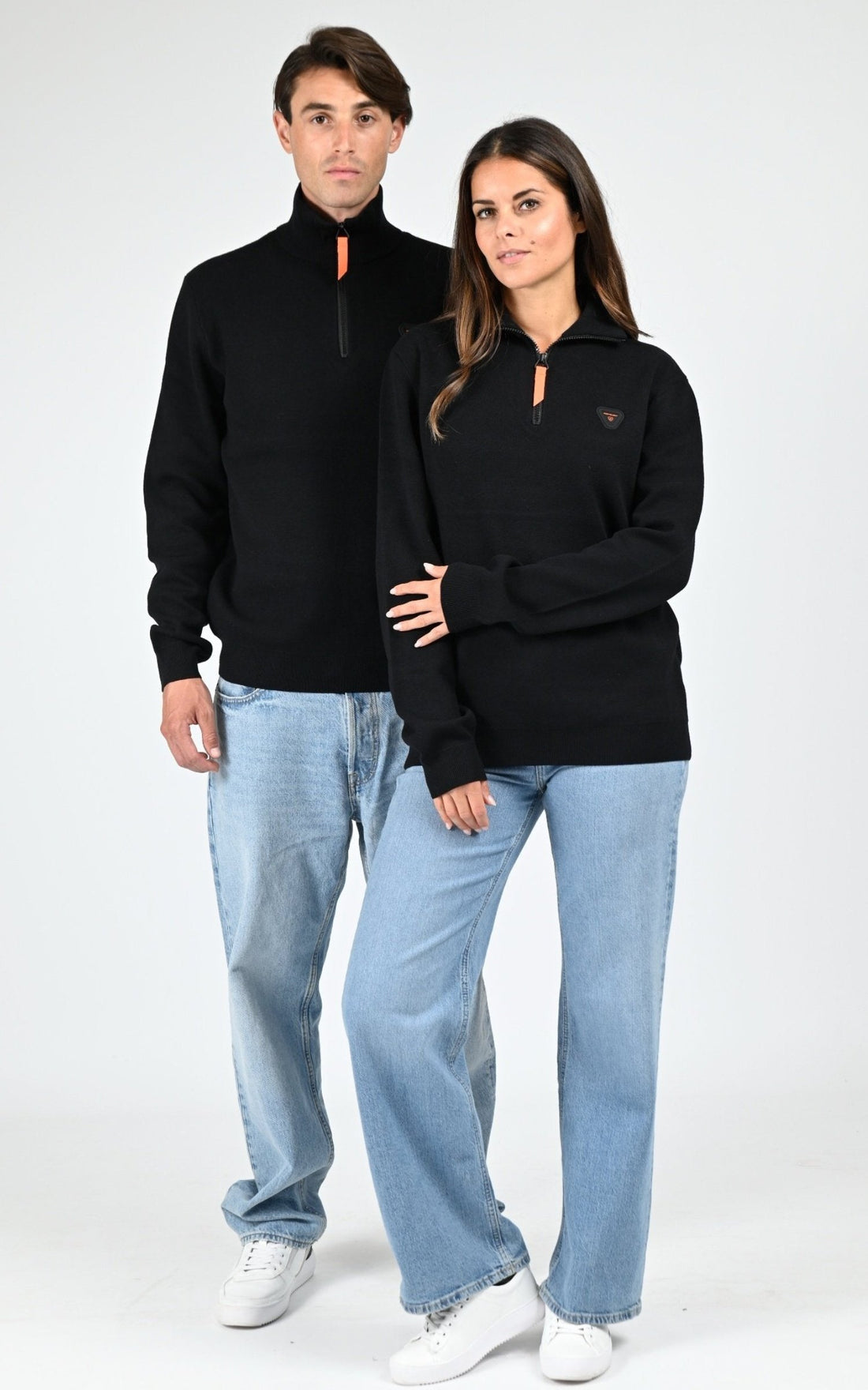Pull Textile Mixte Gertrude, modèle Lewis patch de couleur black