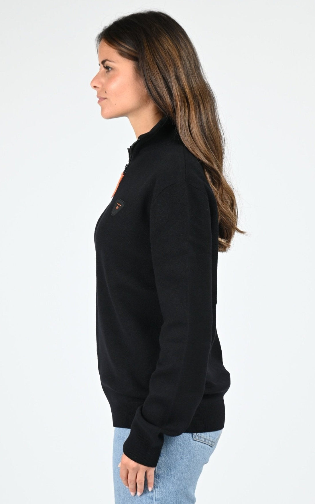 Pull Textile Mixte Gertrude, modèle Lewis patch de couleur black