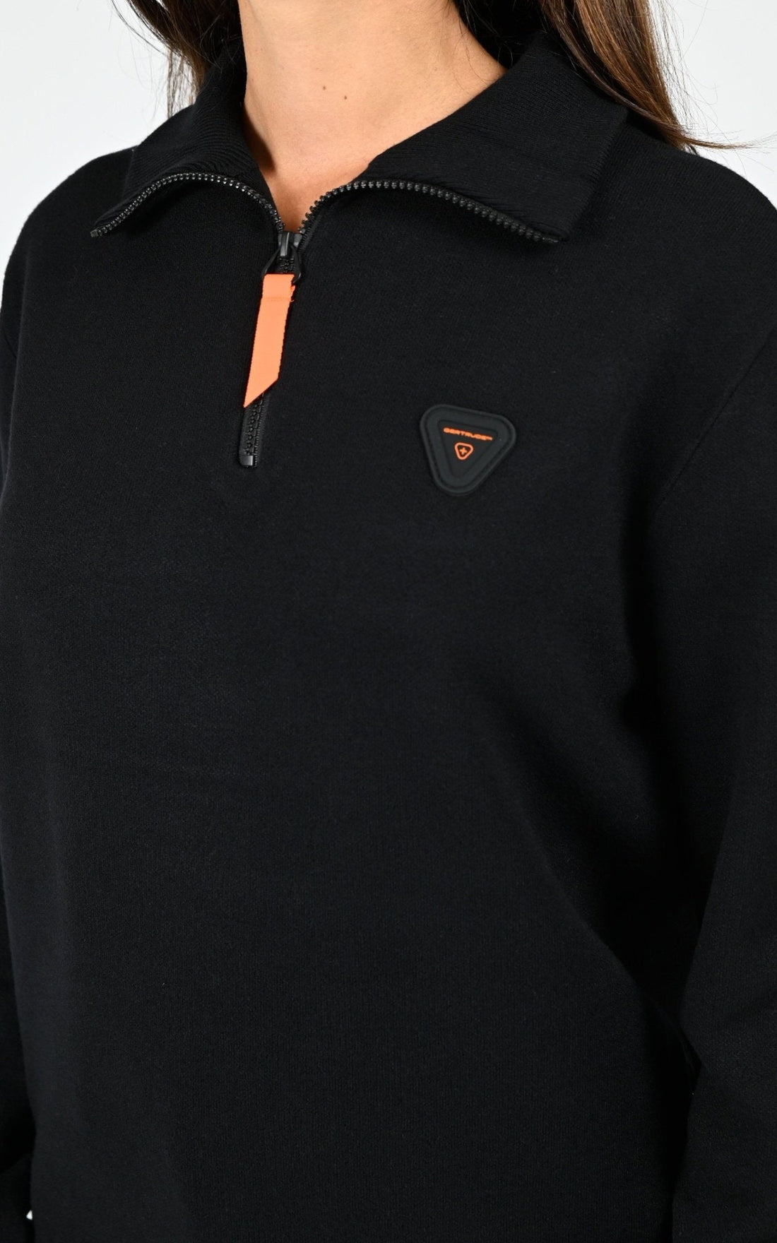Pull Textile Mixte Gertrude, modèle Lewis patch de couleur black
