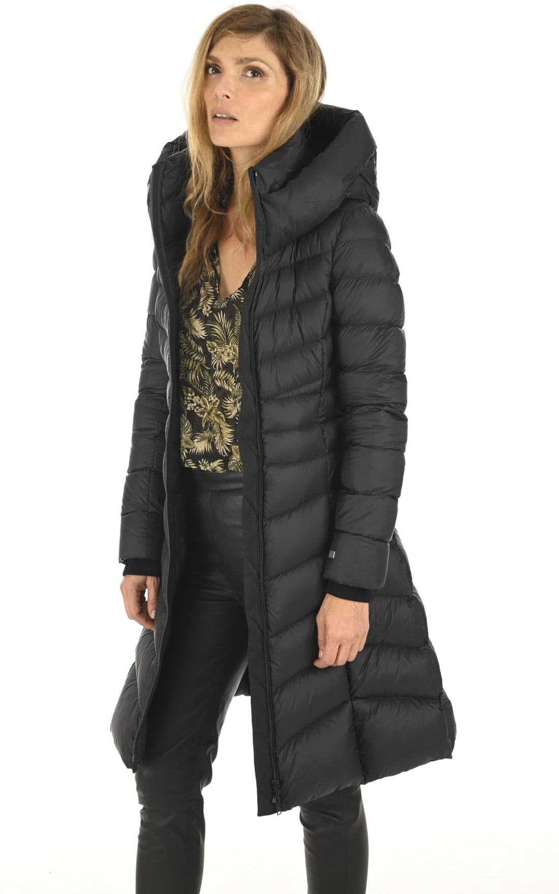 3/4 doudoune Textile Femme Soia &amp; kyo, modèle Lita-v de couleur noir