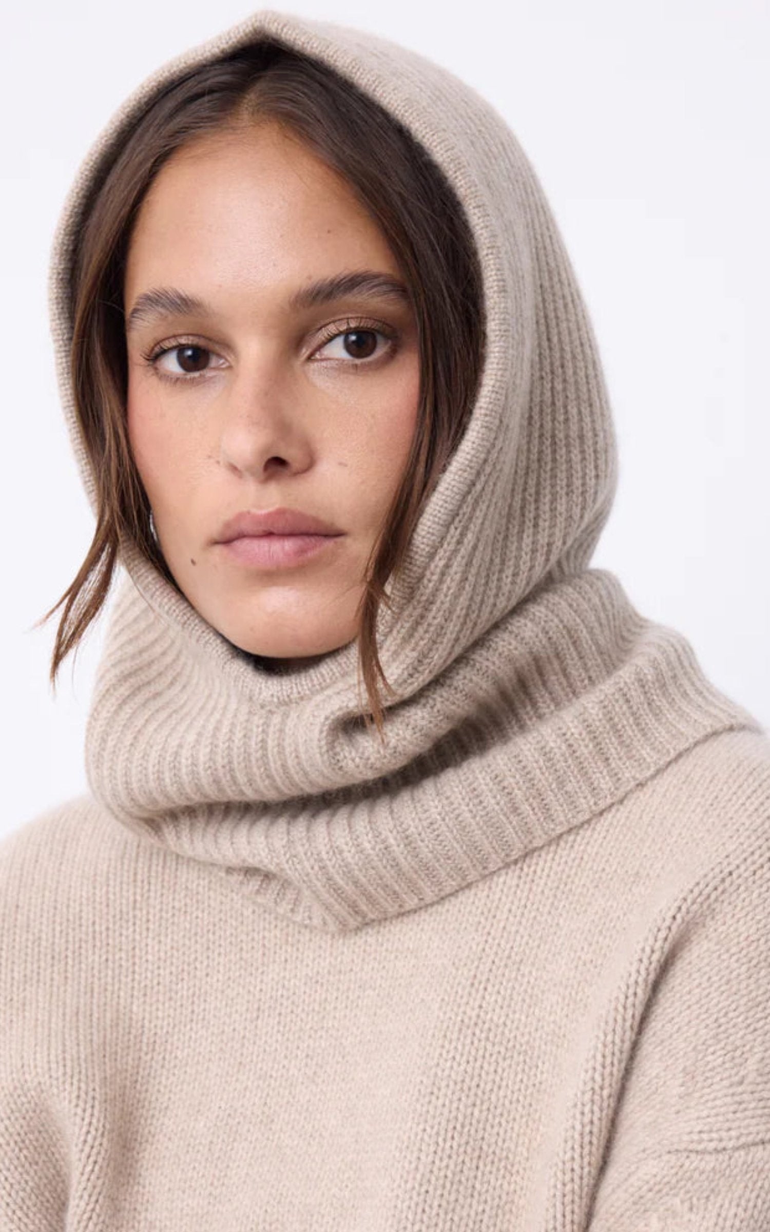 Cagoule Textile Femme Notshy, modèle Lita 4702050c de couleur beige / taupe 1