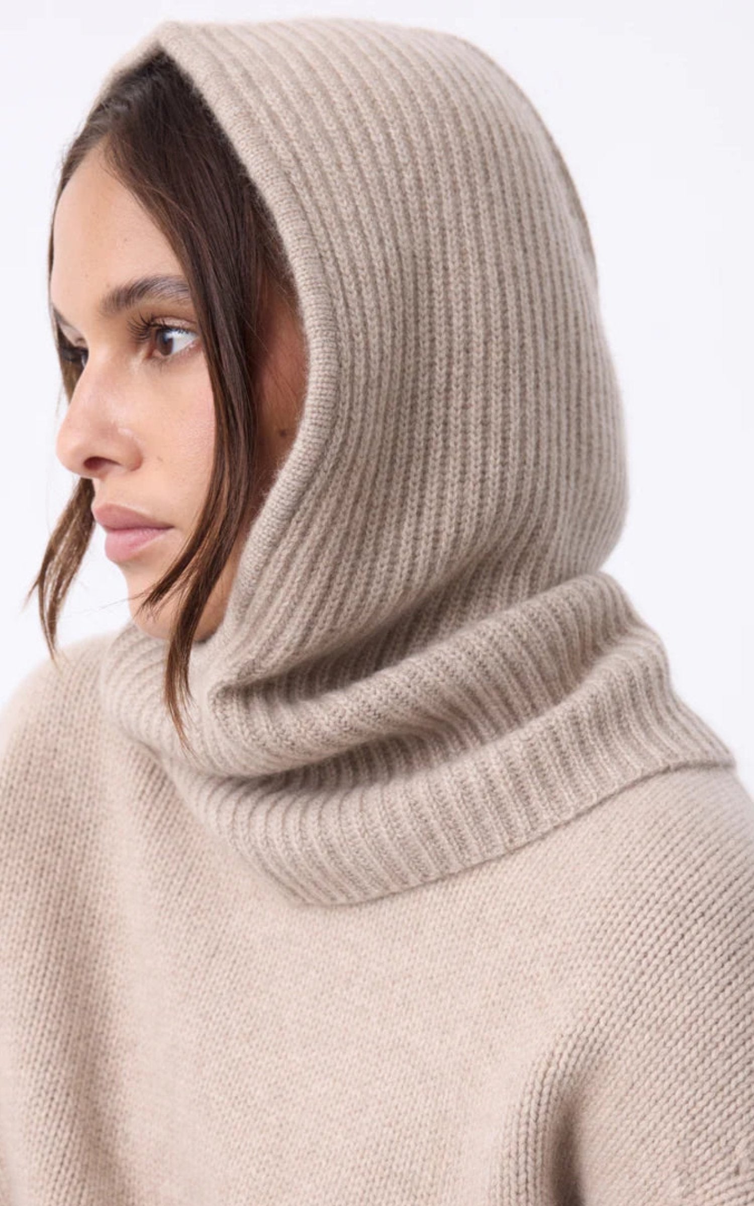 Cagoule Textile Femme Notshy, modèle Lita 4702050c de couleur beige / taupe 2